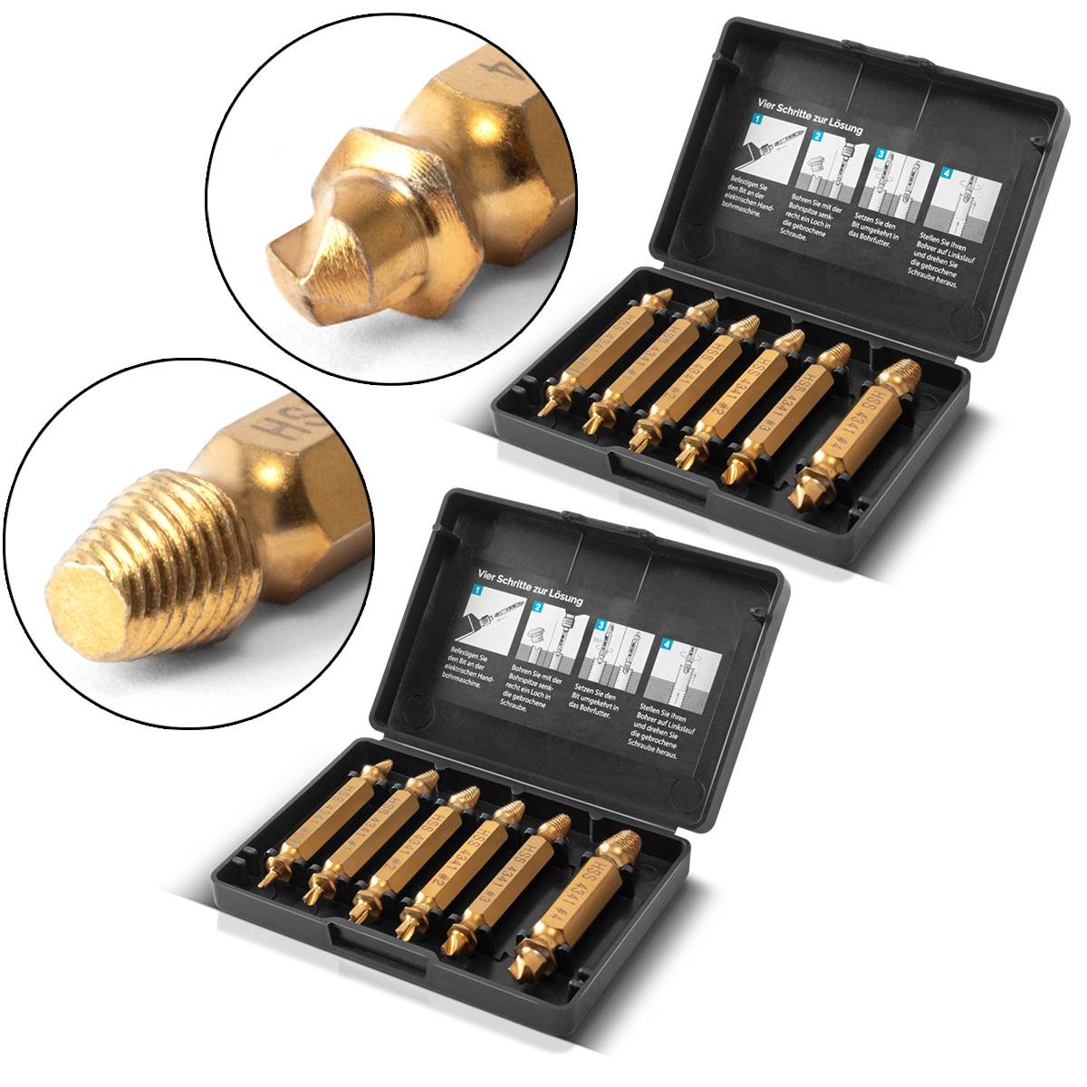 STAHLWERK 2 x Linksausdreher / Schraubenentferner / Ausdreher 6er Set