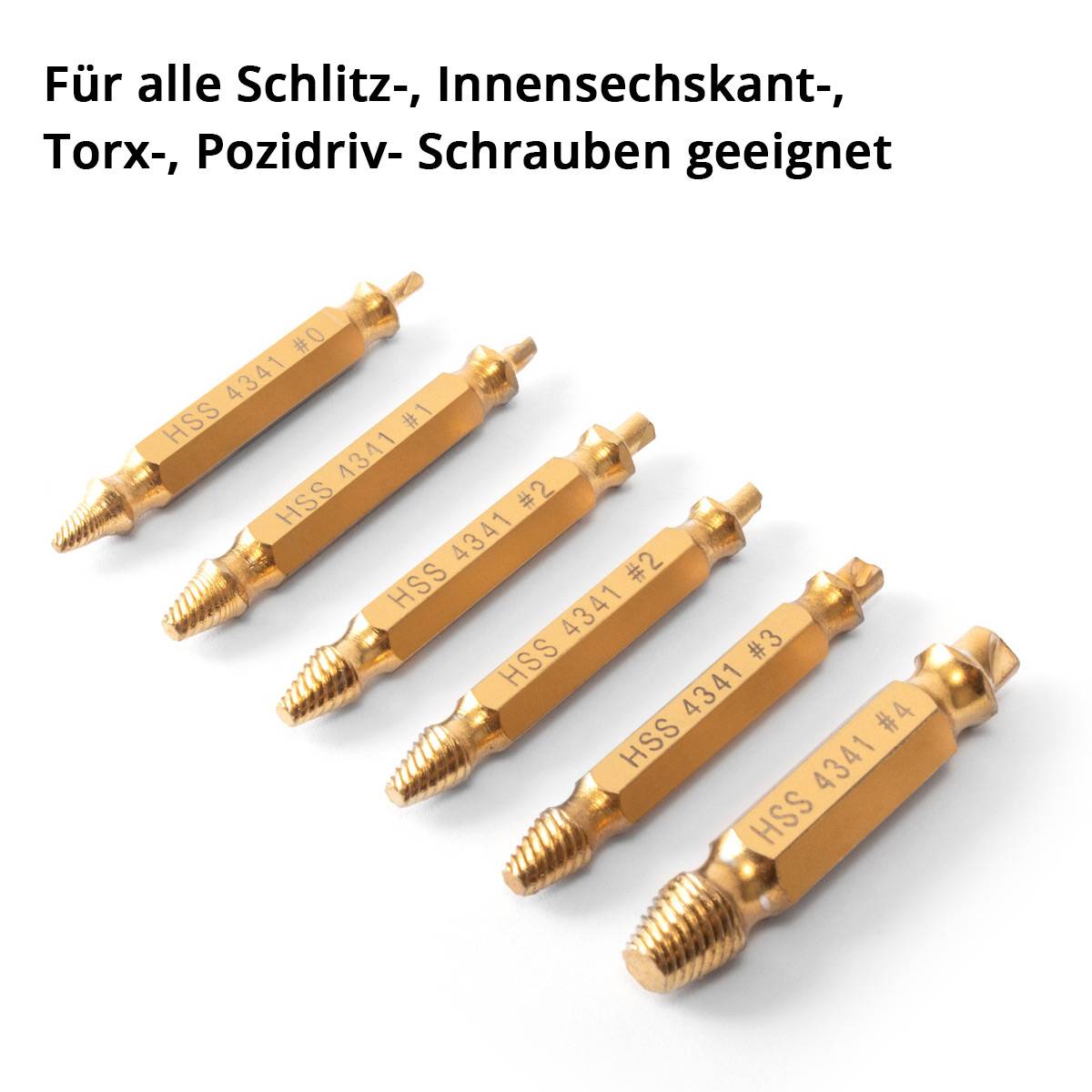 STAHLWERK 2 x Linksausdreher / Schraubenentferner / Ausdreher 6er Set
