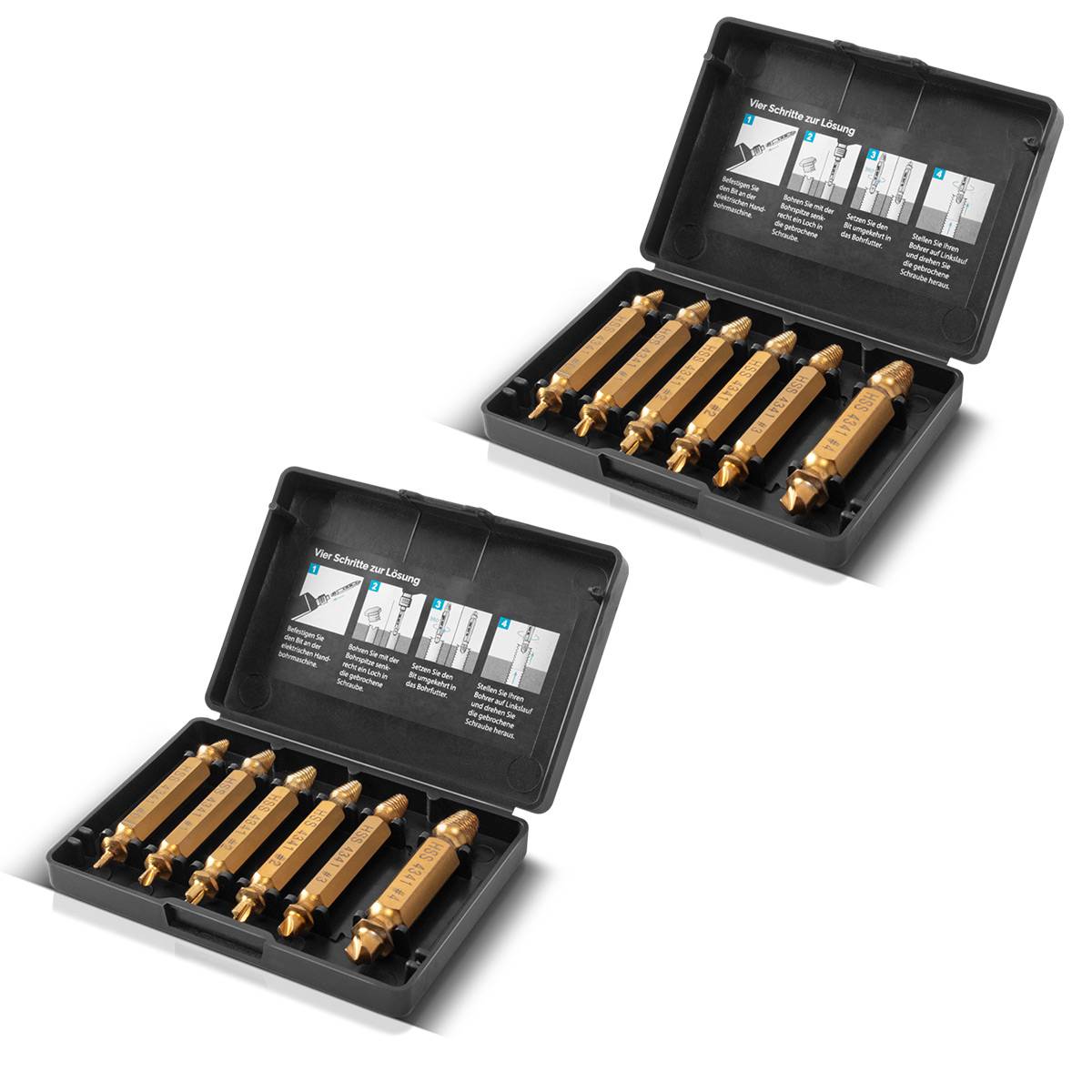 STAHLWERK 2 x Linksausdreher / Schraubenentferner / Ausdreher 6er Set