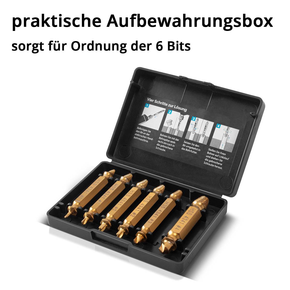 STAHLWERK 2 x Linksausdreher / Schraubenentferner / Ausdreher 6er Set