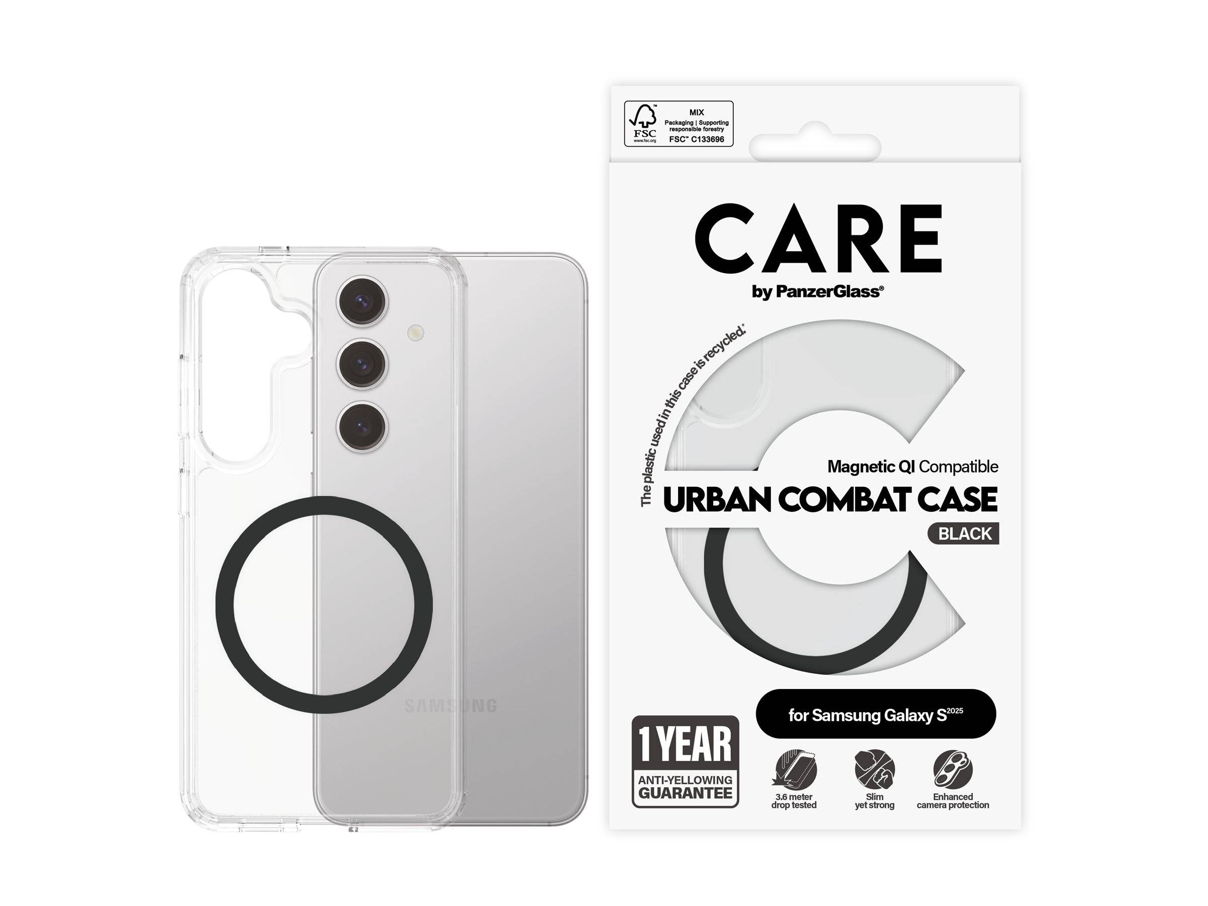 PANZERGLASS - CARE by PanzerGlass Urban Combat - Hintere Abdeckung für Mobiltelefon - Polycarbonat, Thermoplastisches Po