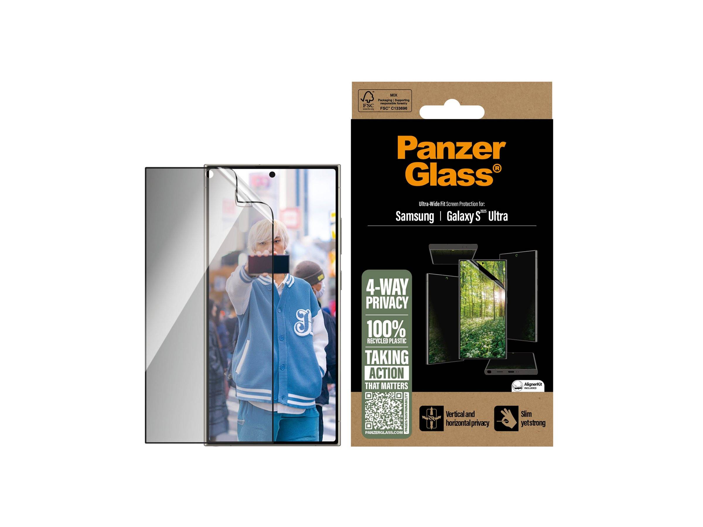 PanzerGlass ECO Matrix - Bildschirmschutz fürHandy - ultrabreite Passform -