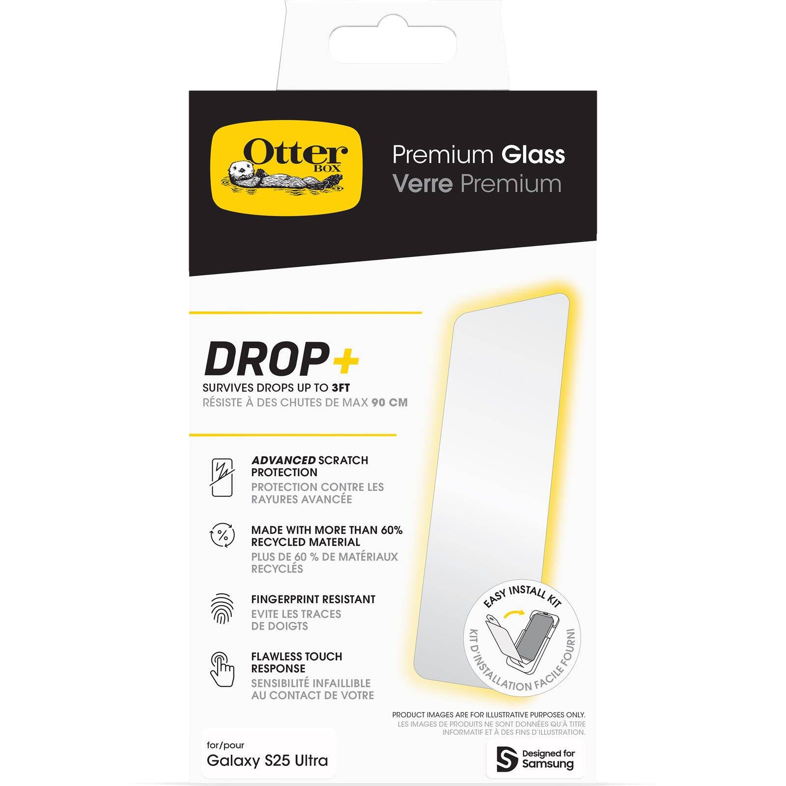 OtterBox Premium Glass Samsung Galaxy S25 Ultra clear