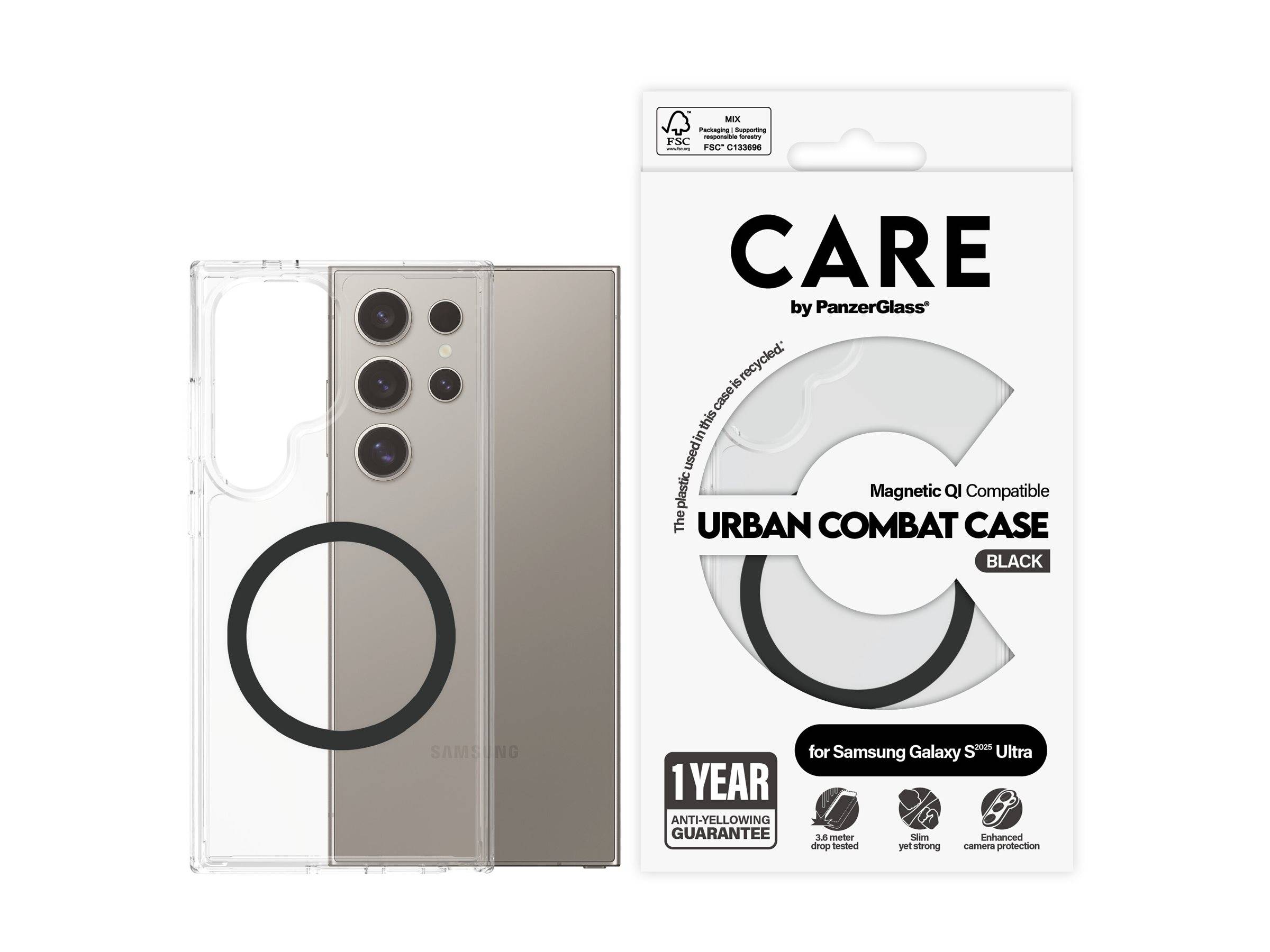 PANZERGLASS - CARE by PanzerGlass Urban Combat - Hintere Abdeckung für Mobiltelefon - Polycarbonat, Thermoplastisches Po