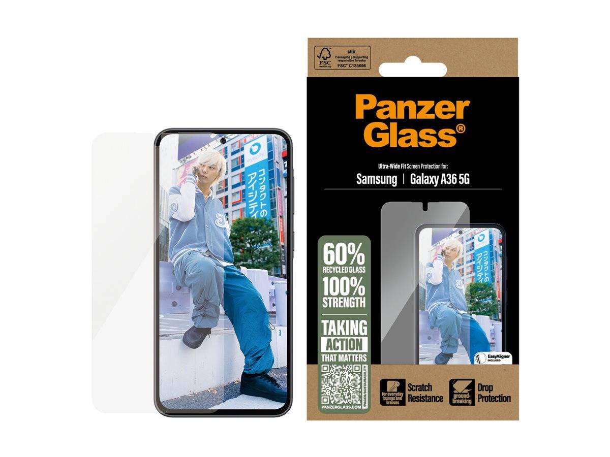 PanzerGlass Bildschirmschutz für Handy - ultrabreite PassformGlas - für Samsung