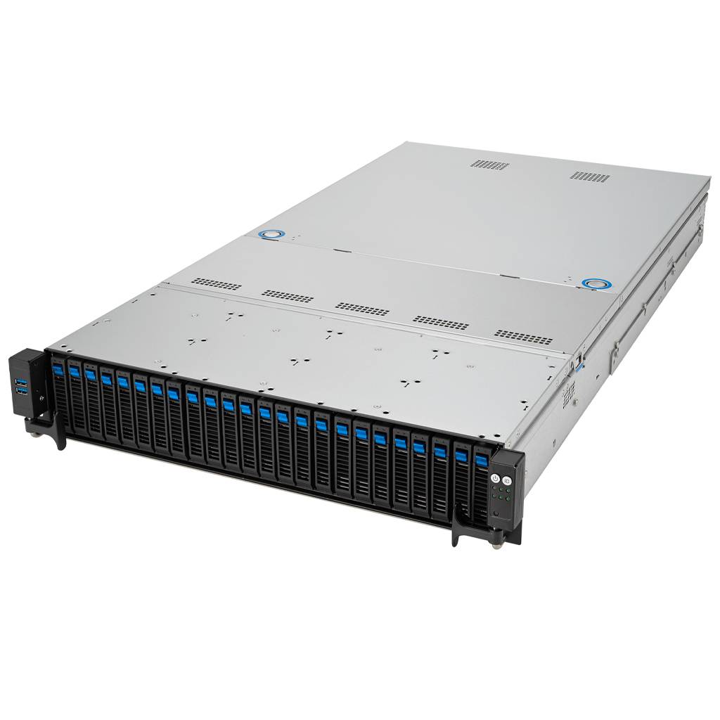 ASUS Barebone Rack Server RS521A-E12-RS24U/1G/2kW/16NVMe/FAN/RH/OCP/GPU 2U Single Sockel SP5 90SF03X1-M000R0