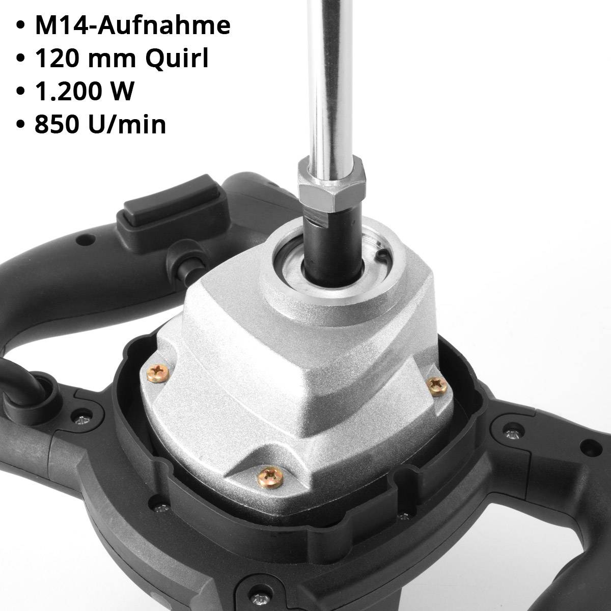 STAHLWERK Rührwerk RW-1200 ST mit 1.200 W 850 U/min elektrischer Mörtelrührer