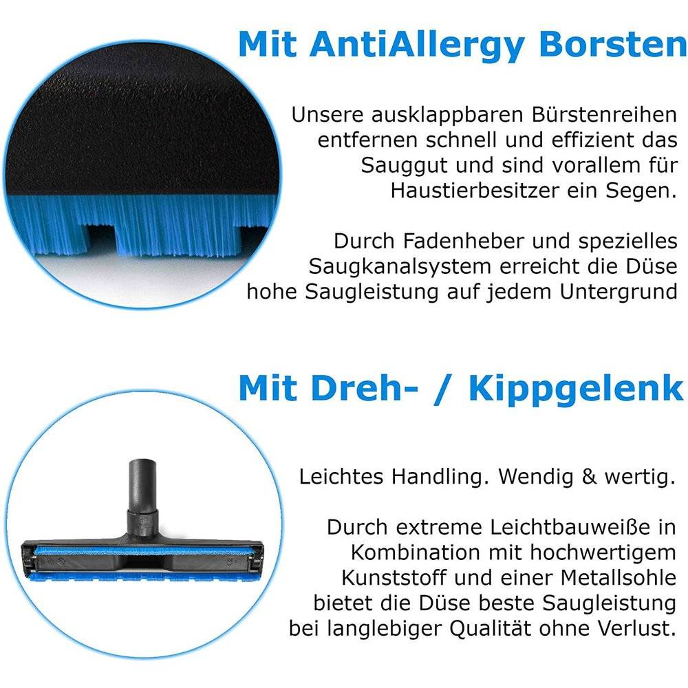 Hartboden Staubsaugerdüse Bodendüse Staubsaugerzubehör Zubehör Ersatz für Metabo ASA ASR 25 50 35 Industriestaubsauger