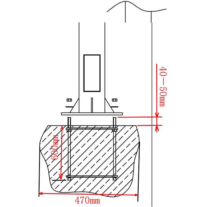 Kameramast 6m - Überwachungskamera Mast weiß, Kameramast | Features:Unterstützt Kennzeichenerkennung, Unterstützt Perim
