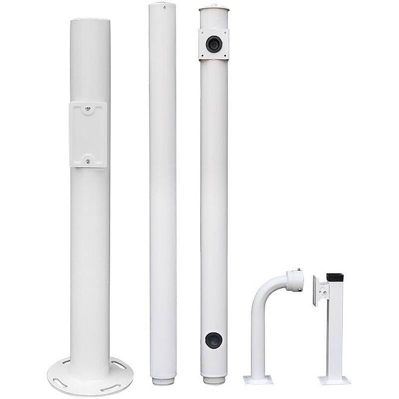 Kameramast 4,5m - Überwachungskamera Mast weiß, Kameramast | Features:Unterstützt Kennzeichenerkennung, Unterstützt Per