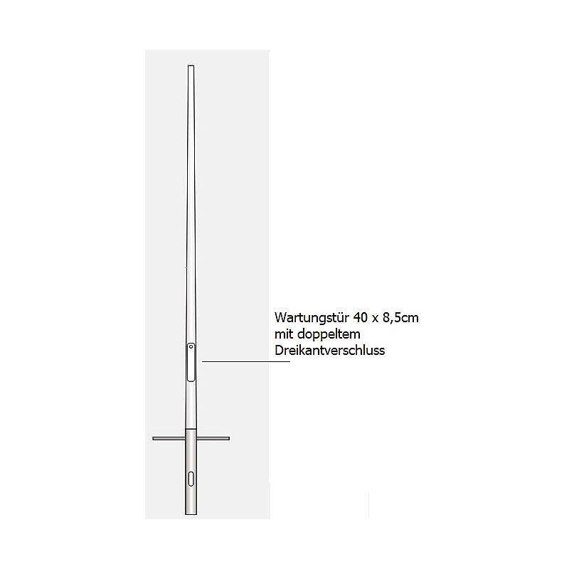 Kameramast 4m Zopf Ø 76mm, konisch, Alu Videomast, Kameramast | Einsatzgebiet:Außenbereich, Grundstück, Baustelle, Mitt
