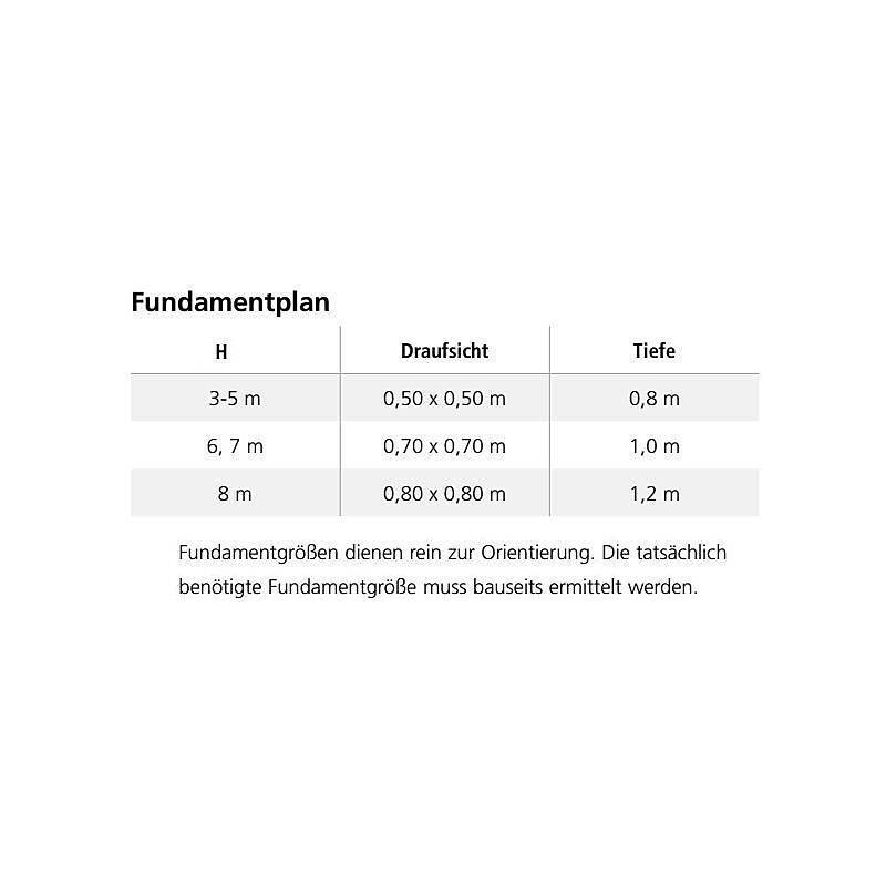Kameramast 4m Zopf Ø 76mm, konisch, Alu Videomast, Kameramast | Einsatzgebiet:Außenbereich, Grundstück, Baustelle, Mitt