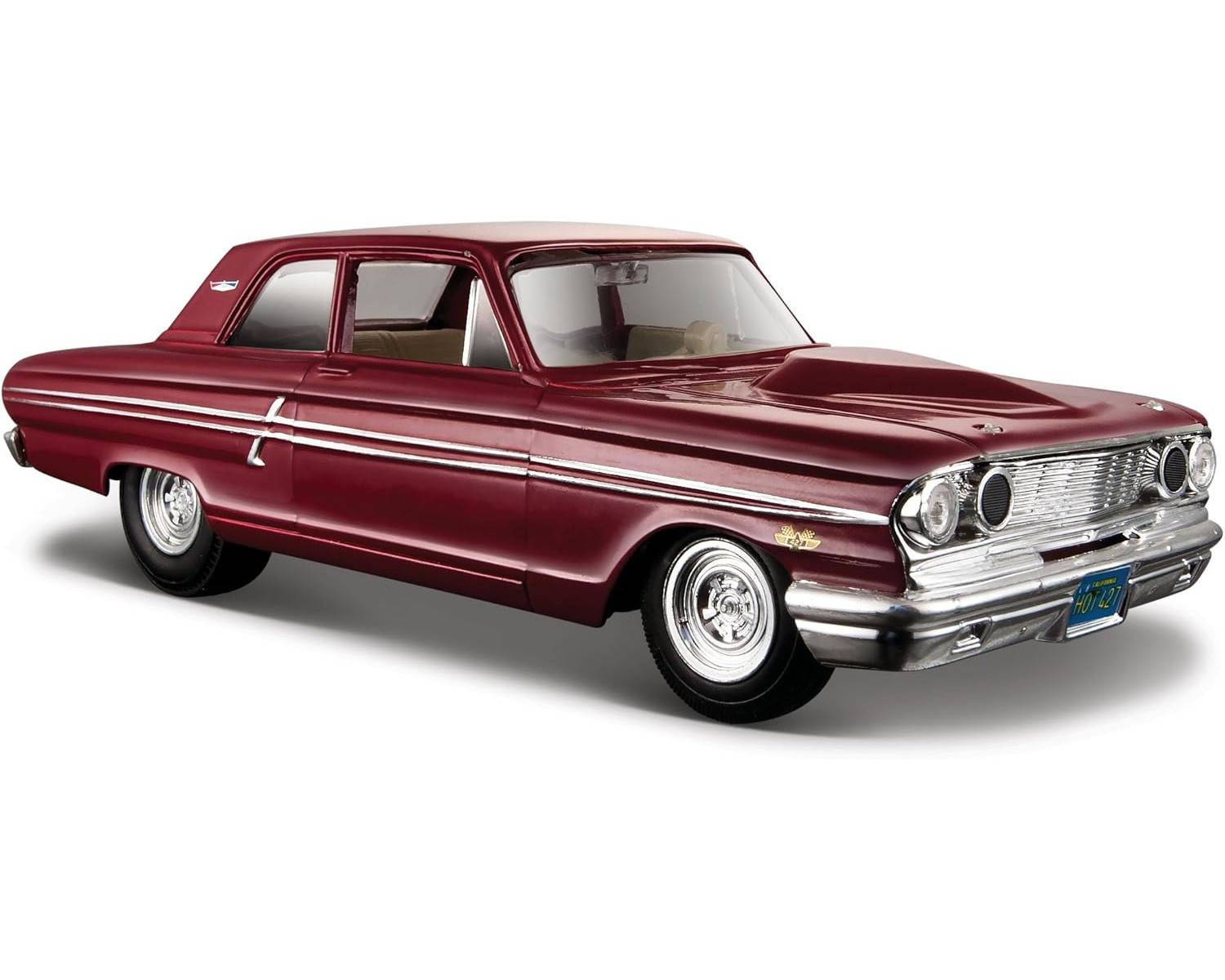 Maisto 31957 - Modellauto - Ford Fairlane Thunderbolt 1964 (rot, Maßstab 1:24) Modell Auto Spielzeugauto