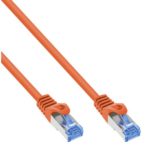 InLine® Patchkabel, Cat.6A, S/FTP, TPE (LSZH), CCA, orange, 0,5m Kabel Patchkabel RJ45 Cat.6A