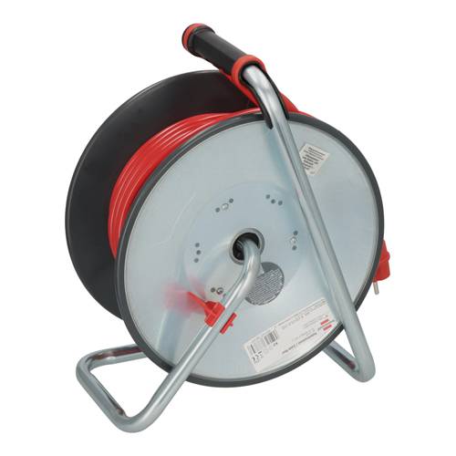 BRENNENSTUHL professionalLINE - SteelCore Kabeltrommel SC 3110 (max. 3.000 W | IP44 | 4x Steckdosen | Länge 33,0 m)
