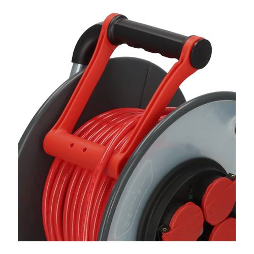 BRENNENSTUHL professionalLINE - SteelCore Kabeltrommel SC 3110 (max. 3.000 W | IP44 | 4x Steckdosen | Länge 33,0 m)