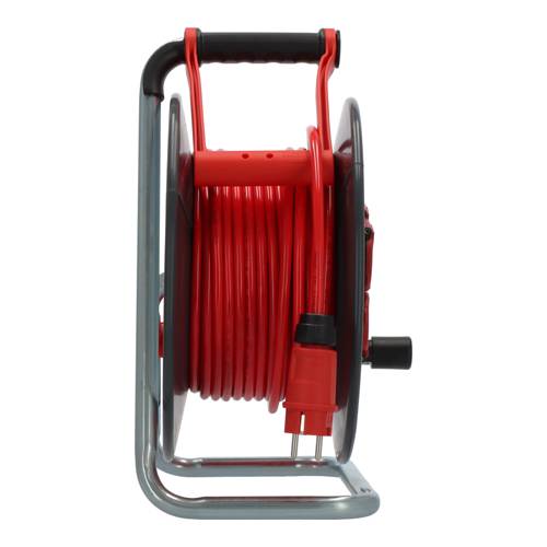 BRENNENSTUHL professionalLINE - SteelCore Kabeltrommel SC 3110 (max. 3.000 W | IP44 | 4x Steckdosen | Länge 33,0 m)