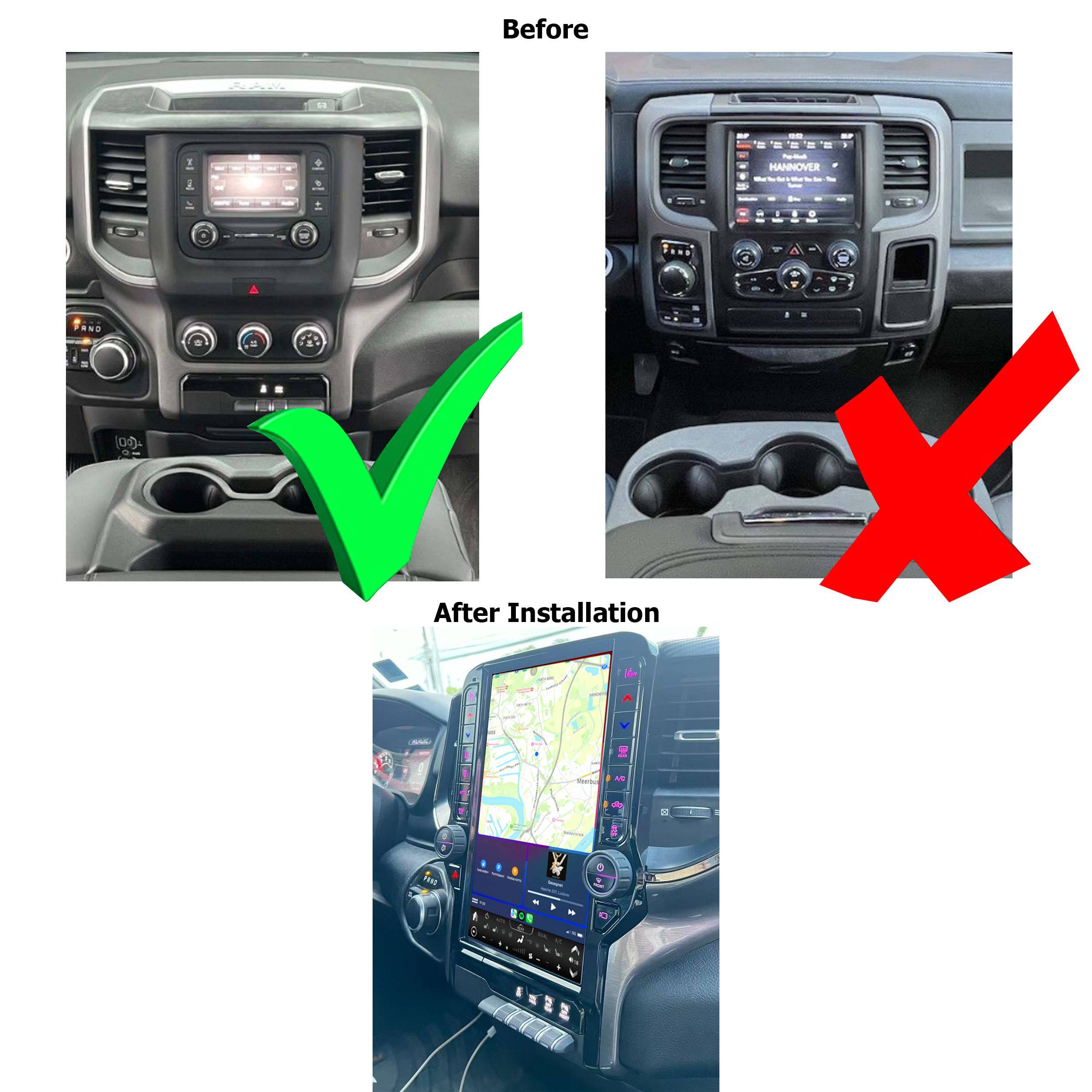 Für Dodge RAM 1500 2500 13" Touchscreen Android Autoradio GPS Navigation CarPlay
