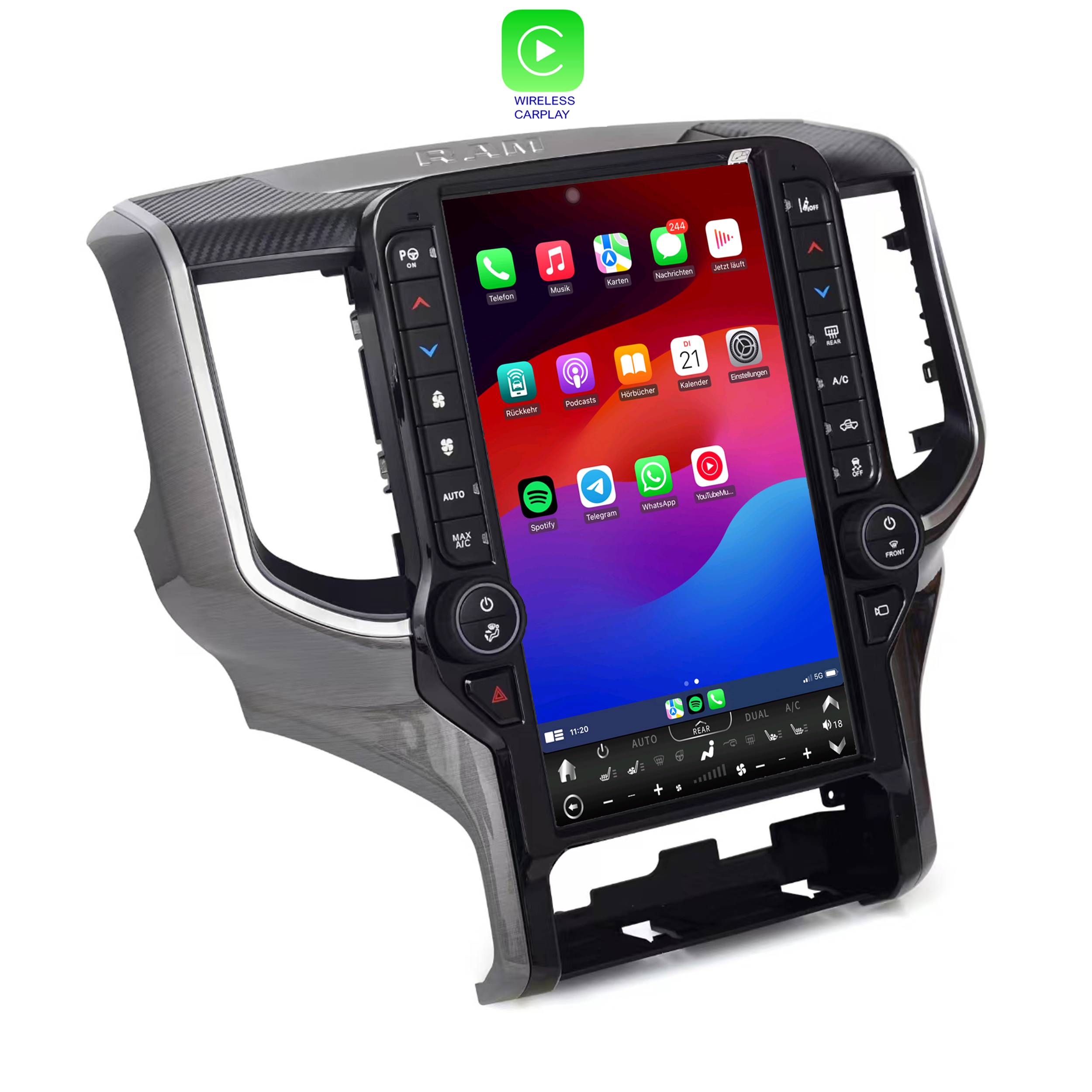 Für Dodge RAM 1500 2500 13" Touchscreen Android Autoradio GPS Navigation CarPlay