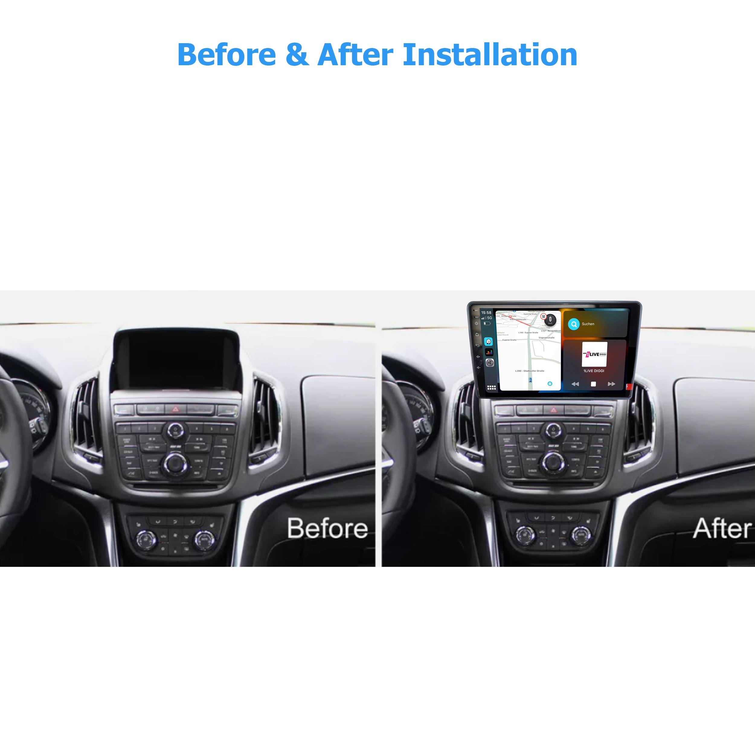 Für Opel Zafira C 14-19 9" Touch Android Autoradio GPS CarPlay AndroidAuto