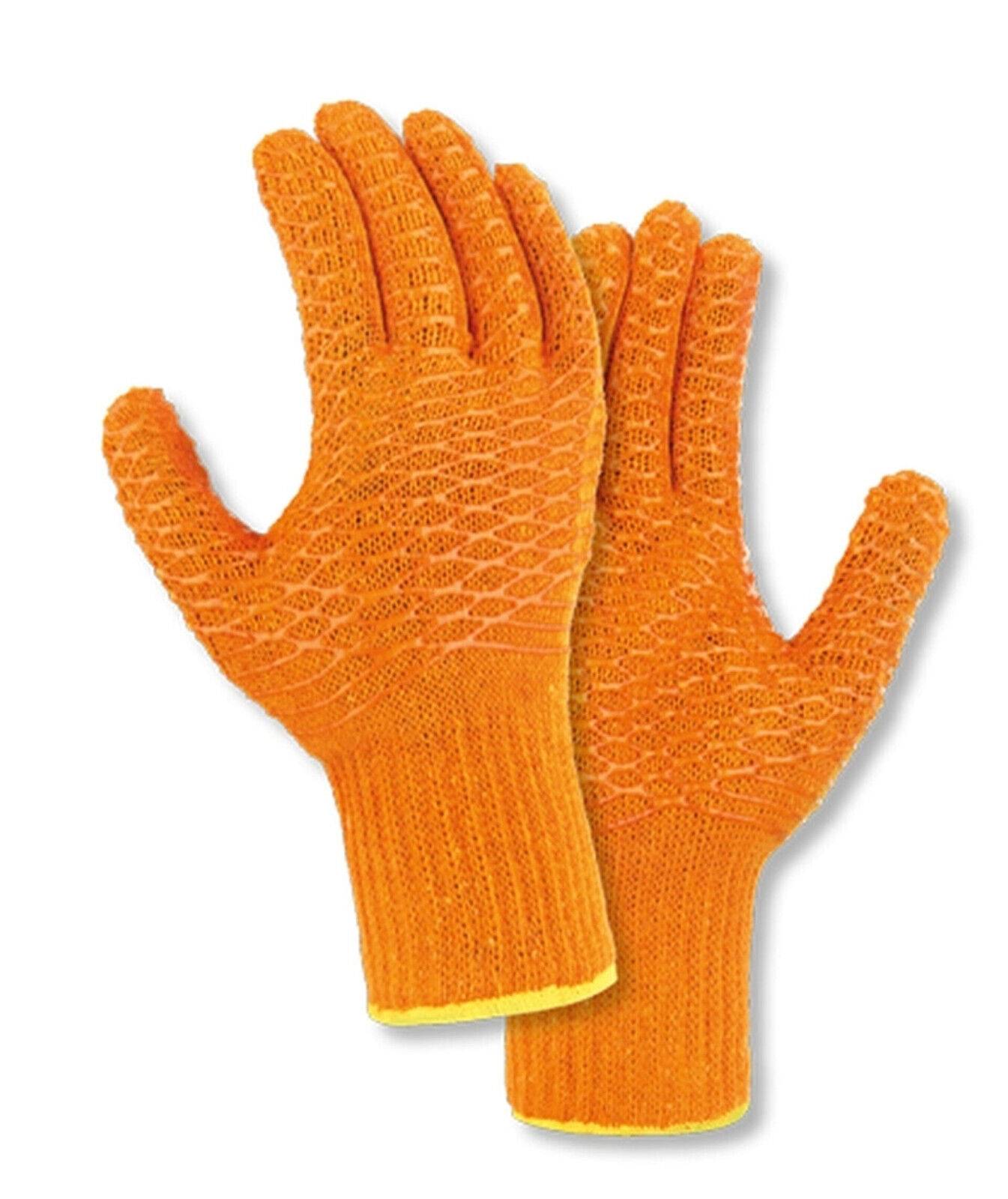 texxor 1900 Grobstrick-Handschuhe Criss Cross orange PVC Gr11 144 Paar