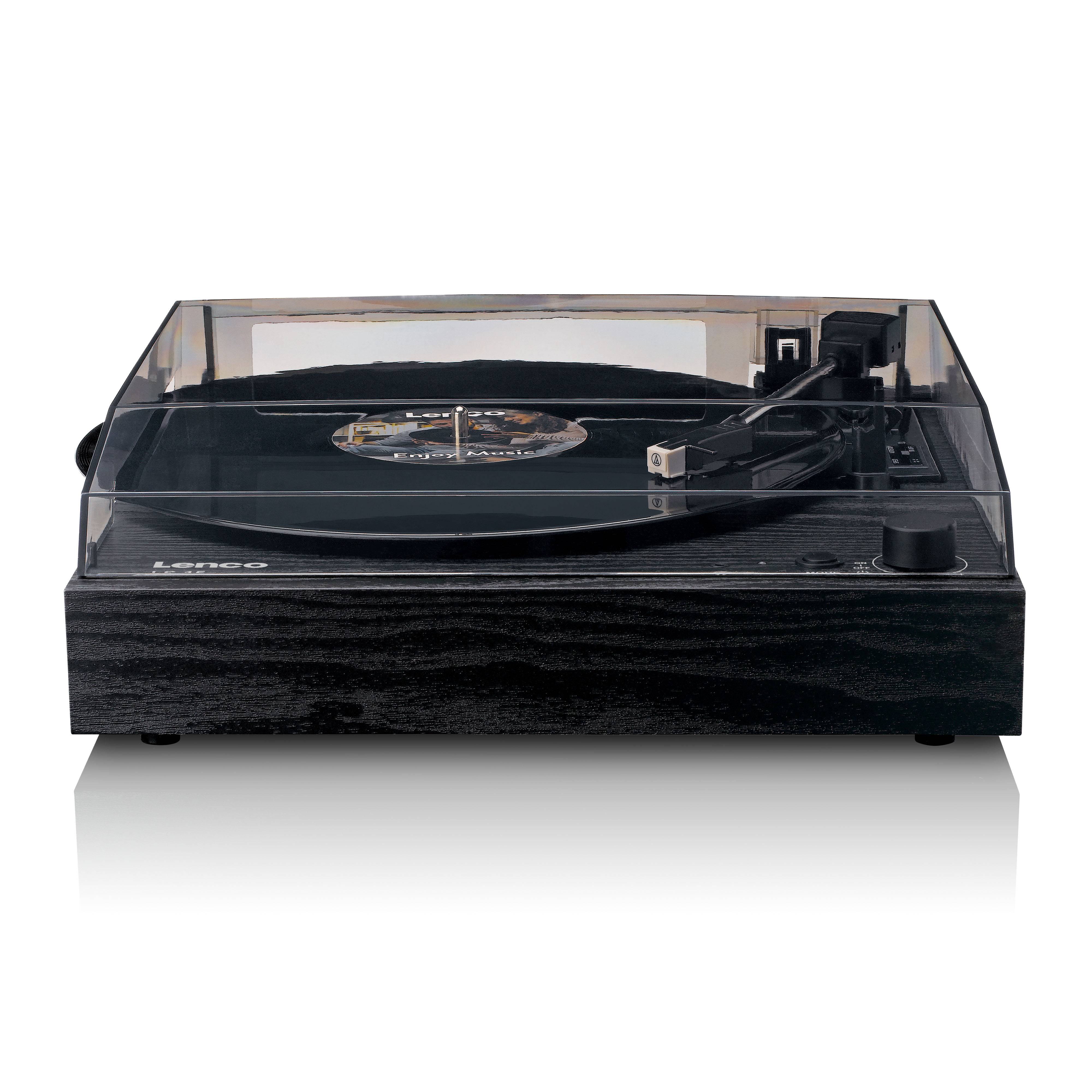 Lenco LS-15BK Plattenspieler - AT3600L, Bluetooth, Schwarz