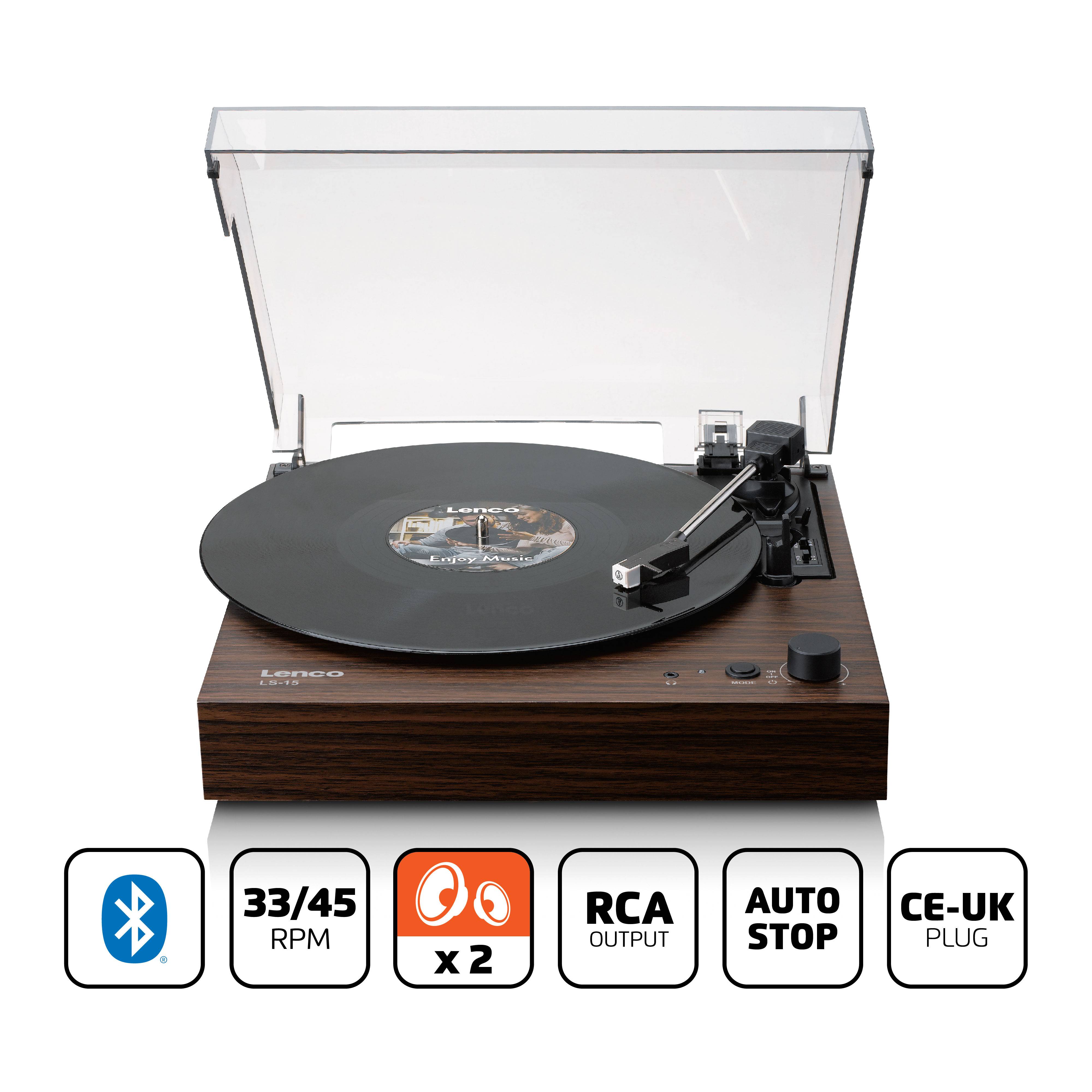 Erstklassige Qualität für Vinyl-Liebhaber: Lenco LS-15 Plattenspieler Unser Lenco LS-15 bietet Ihnen eine exzellente Kombination aus Stil und Funkt