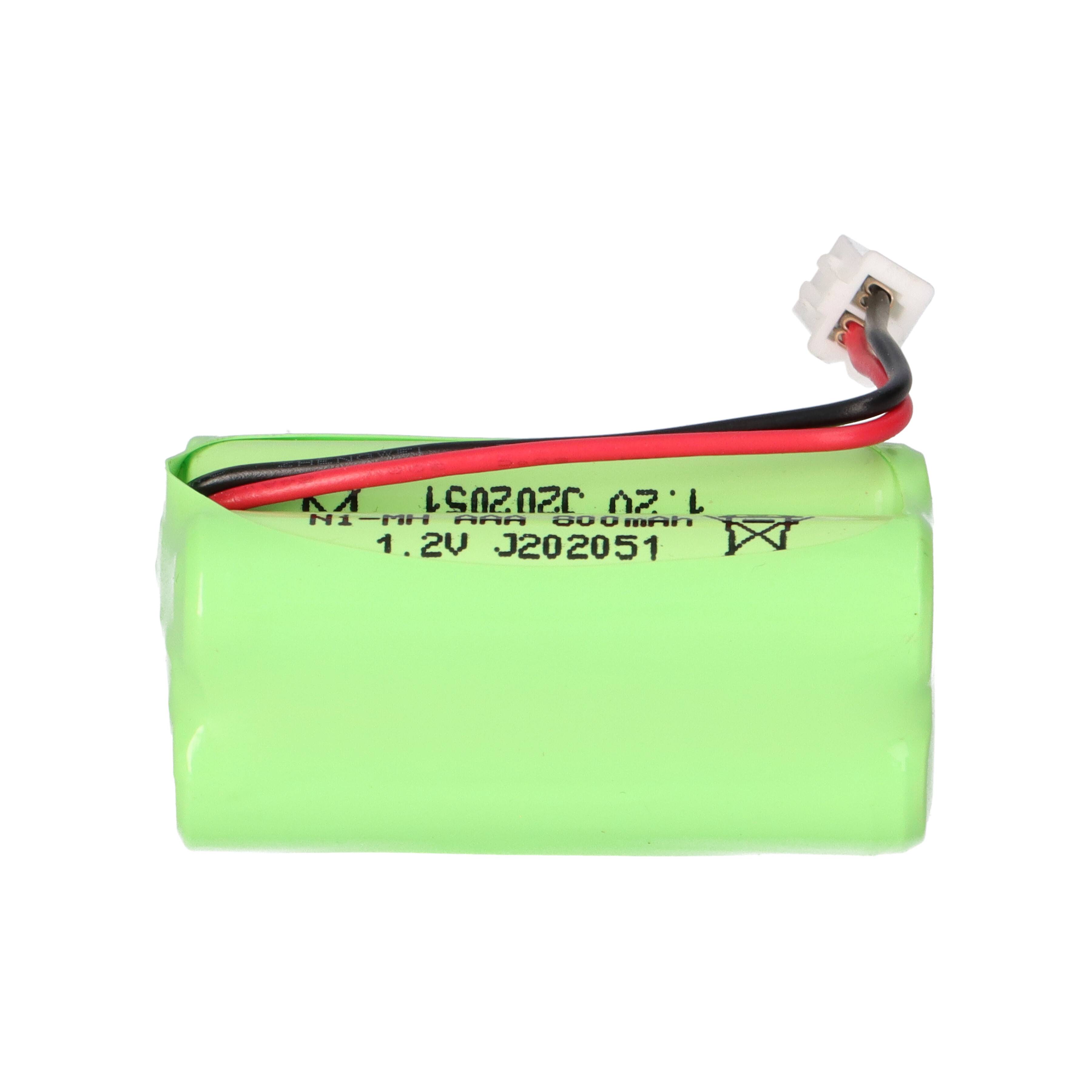 Kopie von 4,8V 900mAh AAA Ni-MH F2x2 Notleuchten Akkupack Kabel und Stecker #1