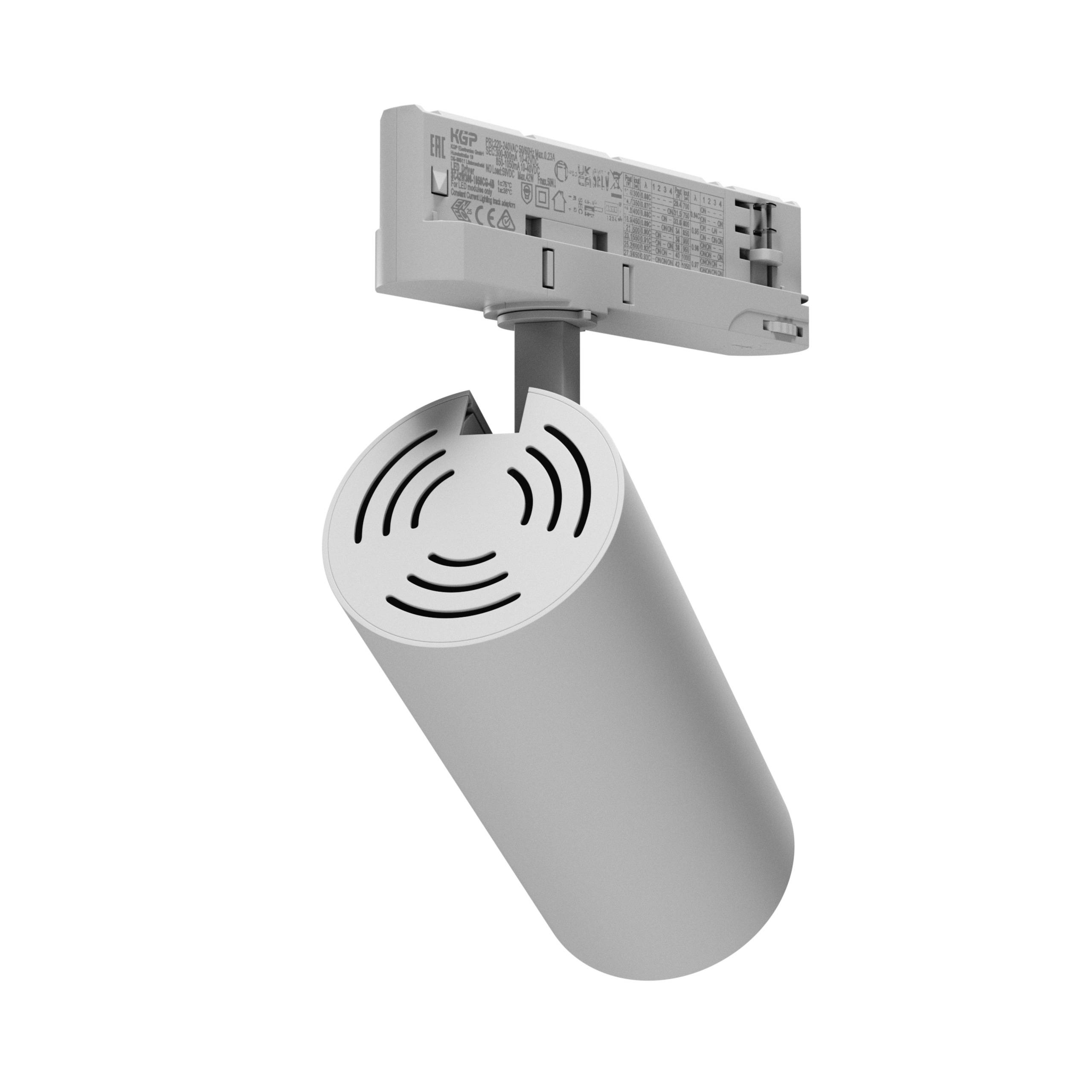 Spectrum LED 3-Phasen Stromschienenstrahler ANDROMEDA 15-27W 3000lm weiß 36°/60° 230V IP20 Warmweiß 3000K