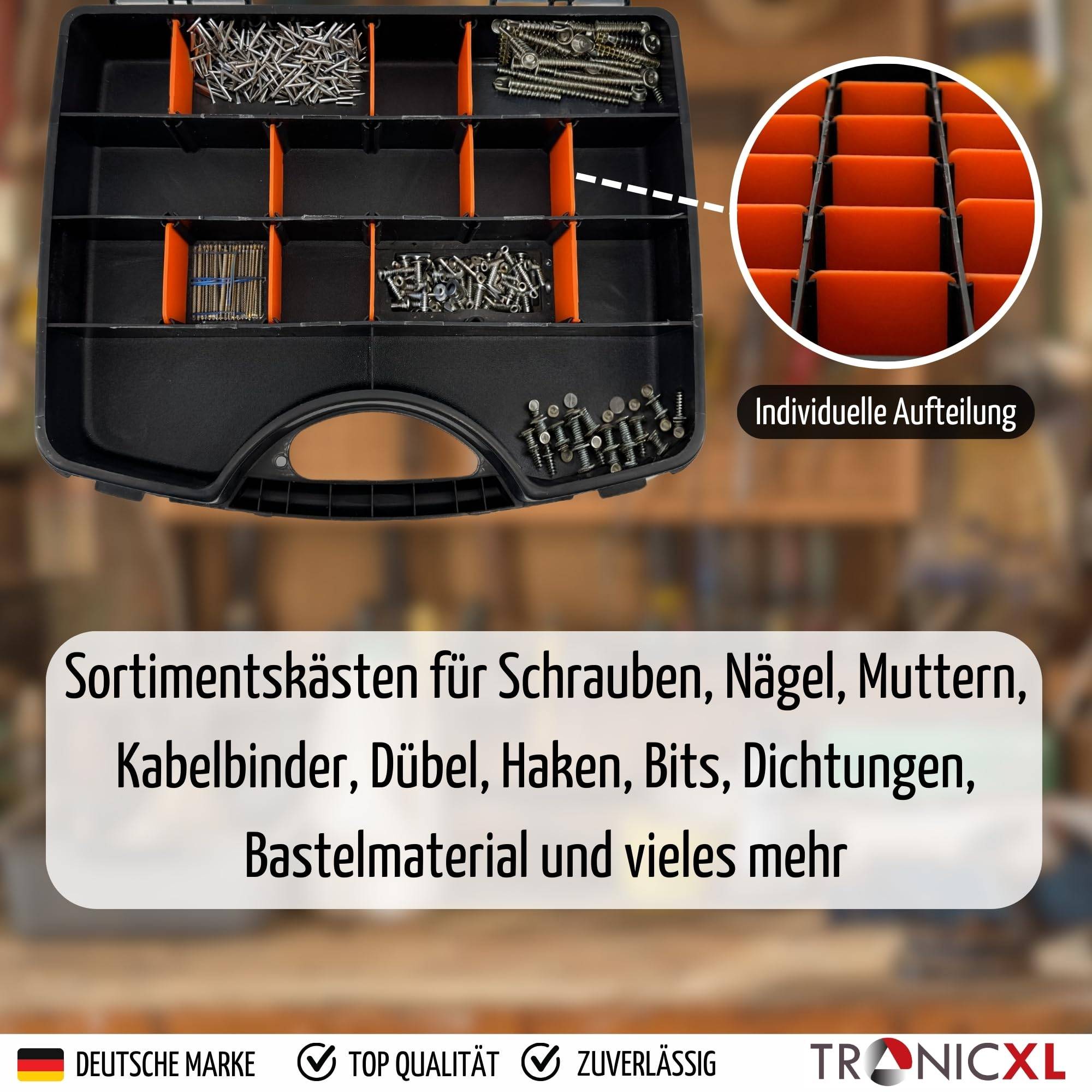 1 Werkzeugkoffer + 2 Sortimentsboxen Sortimentskasten Kleinteilemagazin Werkzeug Koffer Kiste leer klein Werkzeugkiste