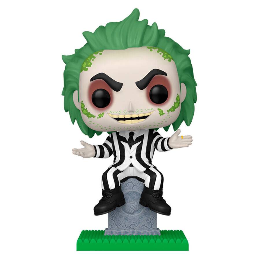 Beetlejuice POP! Plus Movies Vinyl Figur Beetlejuice w/tombstone 9 cm