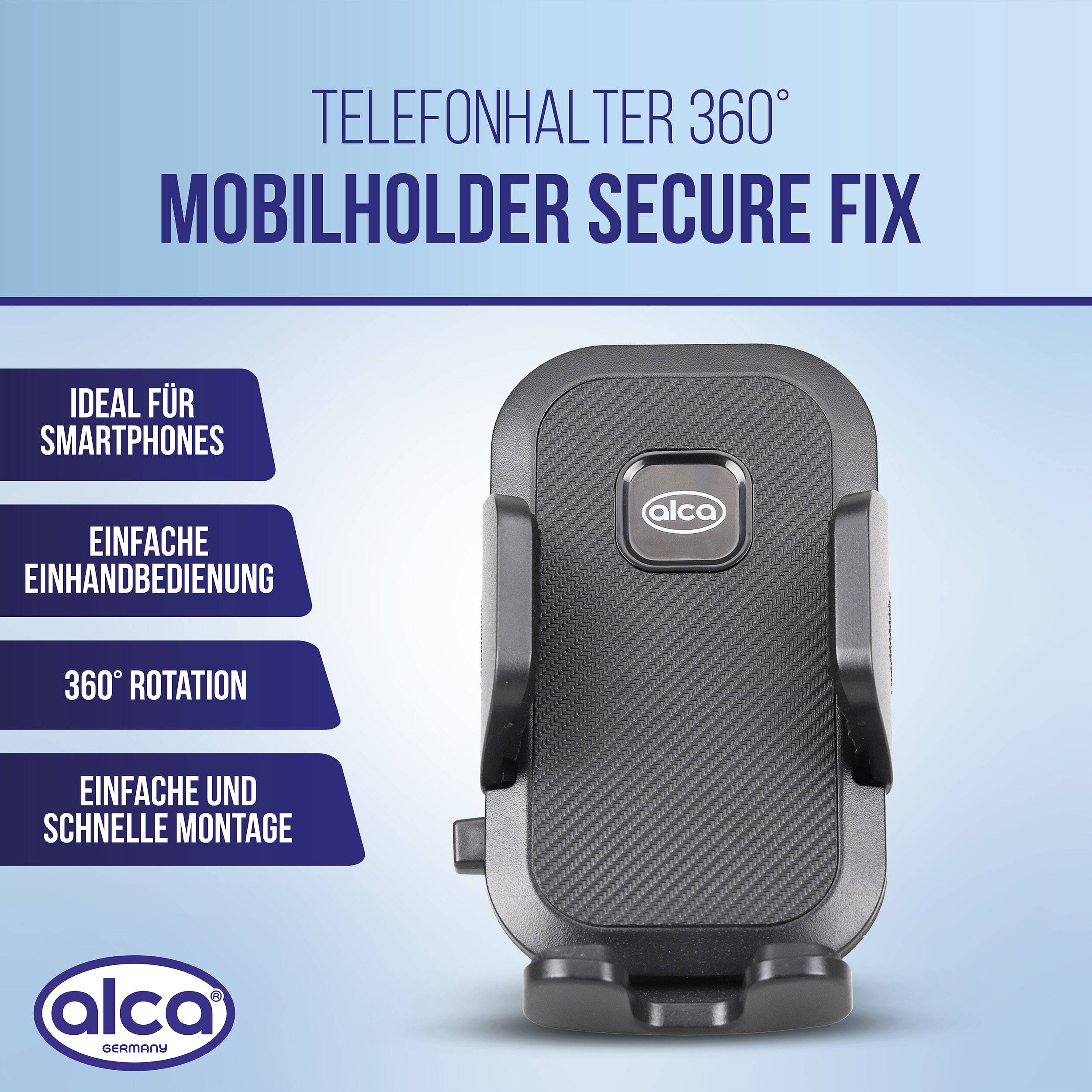 alca® Handyhalterung mit Haken Lüftungsgitter 360° drehbar 4,6-6,8" Telefonhalter universell kompatibel mit allen