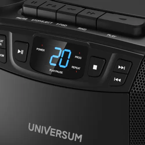 Universum BB 200 - tragbarer CD-Player mit Radio, Kassette & Lautsprecher – Boombox mit AUX & 3,5mm Kopfhöreranschluss Universum BB 200 - tragbarer CD-Player mit Radio, Kassette & Lautsprecher – Boombox mit AUX & 3,5mm Kopfhöreranschluss