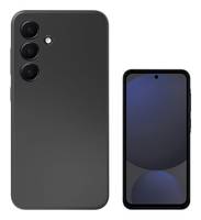 Ein Vergleich zweier Smartphones: eines zeigt die Rückseite mit dreifacher Kamerabestückung, das andere präsentiert eine Frontansicht mit rundem Display-Ausschnitt.