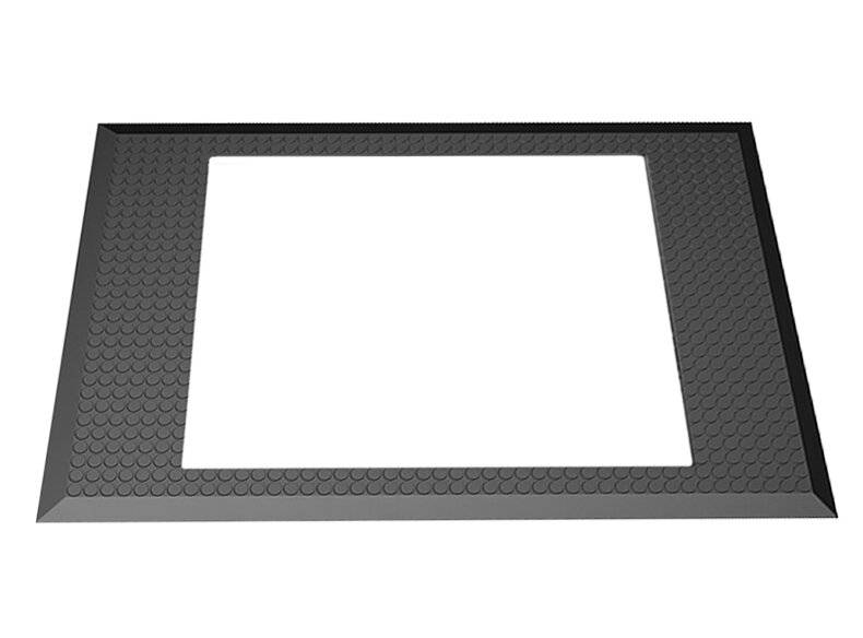 ESD Bodenmatte für SGT Schuhelektrode, ableitfähig, schwarz, 750 x 760 x 12 mm