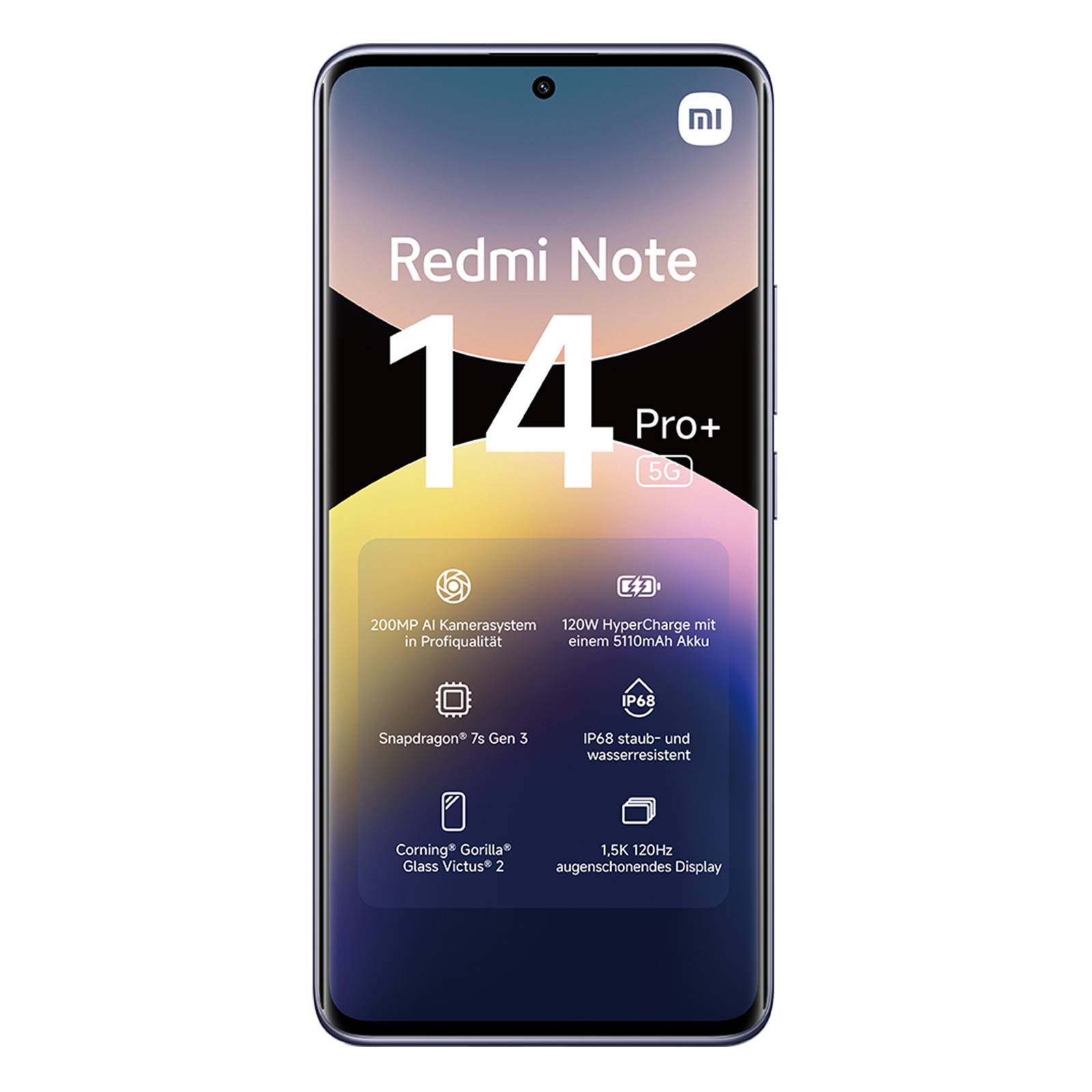 Xiaomi Redmi Note 14 Pro+ Smartphone Extra Robustes Glas Curved AMOLED Display Design