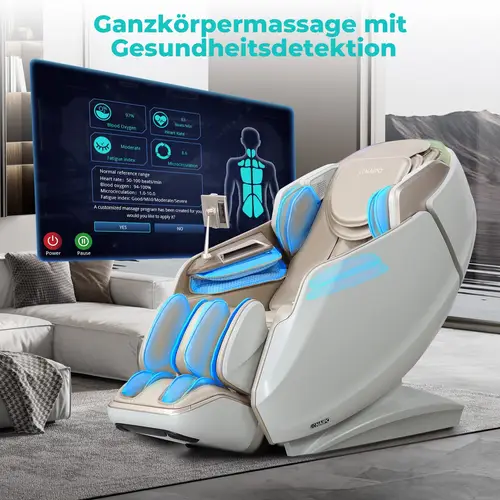 Naipo 4D Massagesessel, Raumkapsel-Massagestuhl für Ganzkörper-Entspannungsmassage Weiß Naipo 4D Massagesessel, Raumkapsel-Massagestuhl für Ganzkörper-Entspannungsmassage Weiß