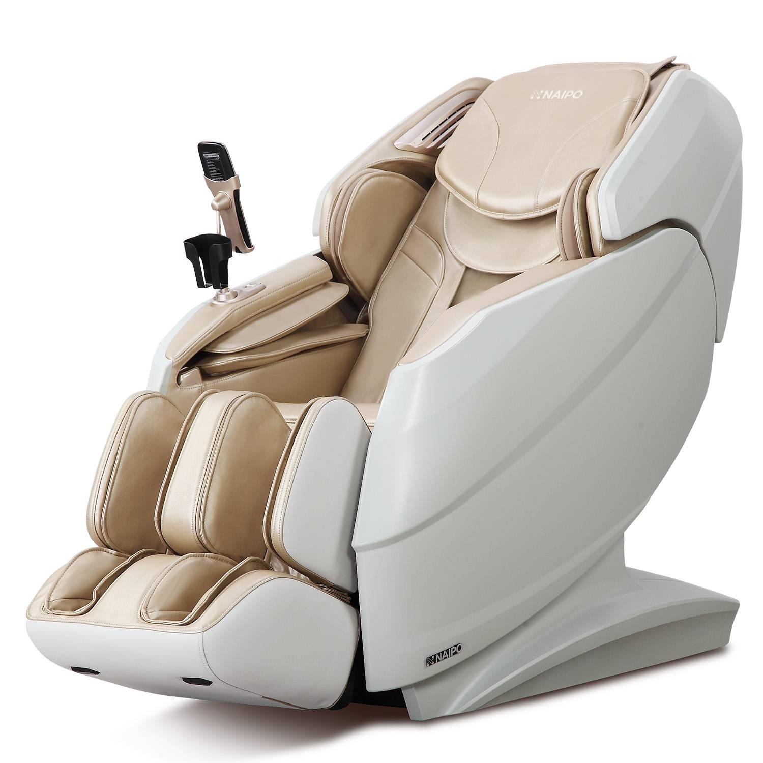 Naipo 3D Massagesessel R50 weiß, High-End Massagestuhl, Wärmefuktion, Weiß
