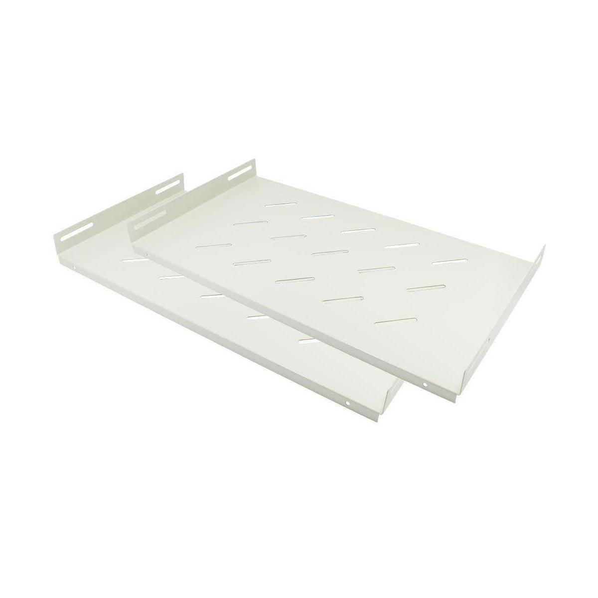 SO-38212 - 19" Fachboden, seitliche Befestigung, Einbautiefe 270 mm, 2er Set, lichtgrau RAL7035