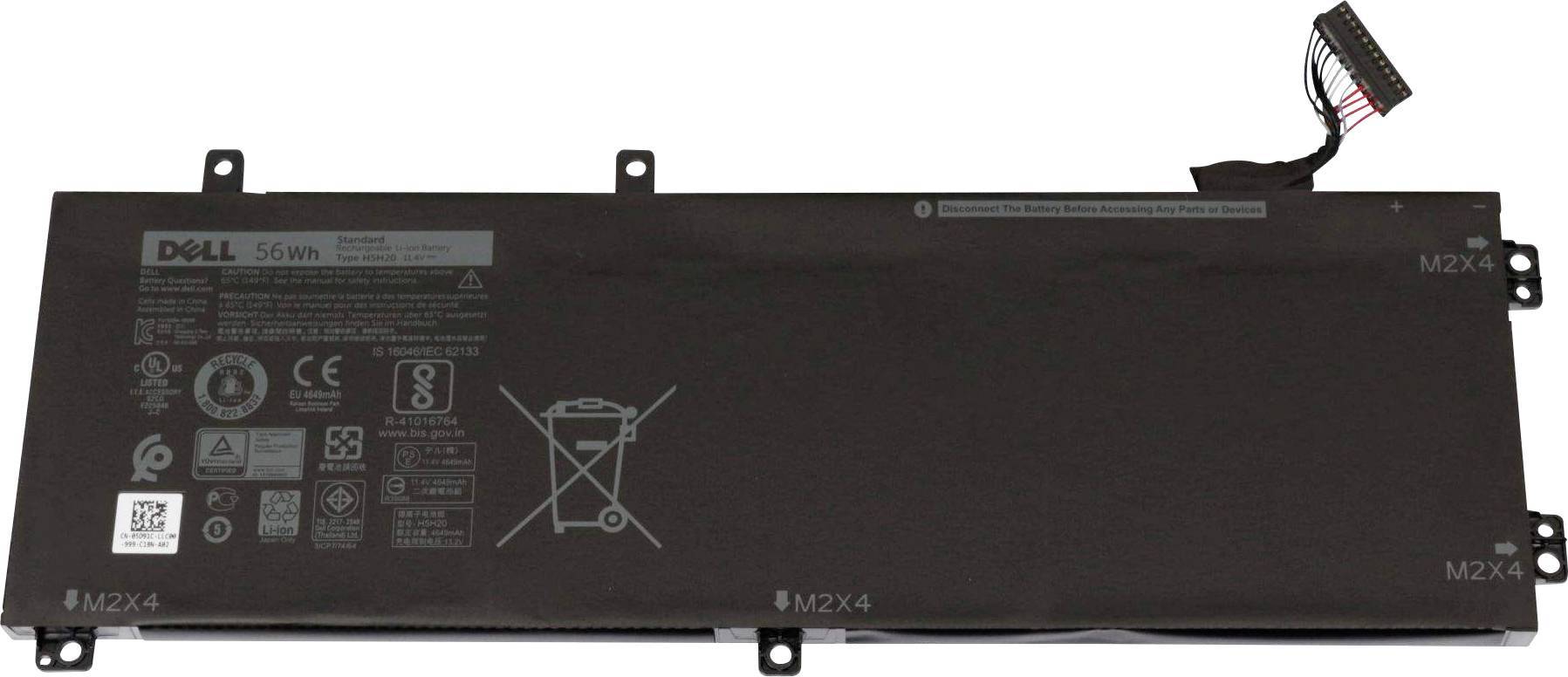 Dell Battery 3C 11.4V 4649mAh 56Wh H5H20 - Batterie - 4.649 mAh - 11,4 V