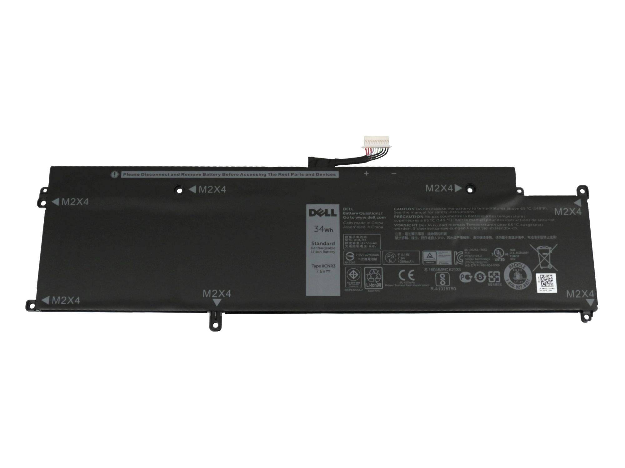 Dell XCNR3 Akku 34Wh Original - Akku - 4.250 mAh - 7,6 V
