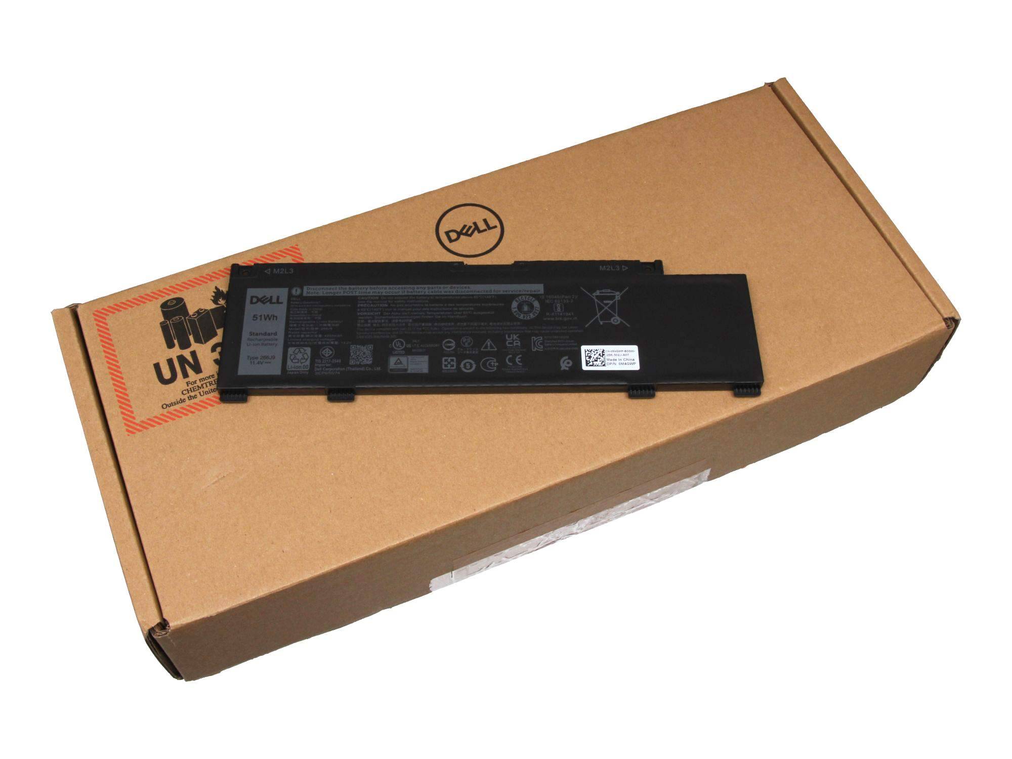 Dell 266J9 Akku 51Wh Original - Akku - 4.254 mAh - 11,4 V