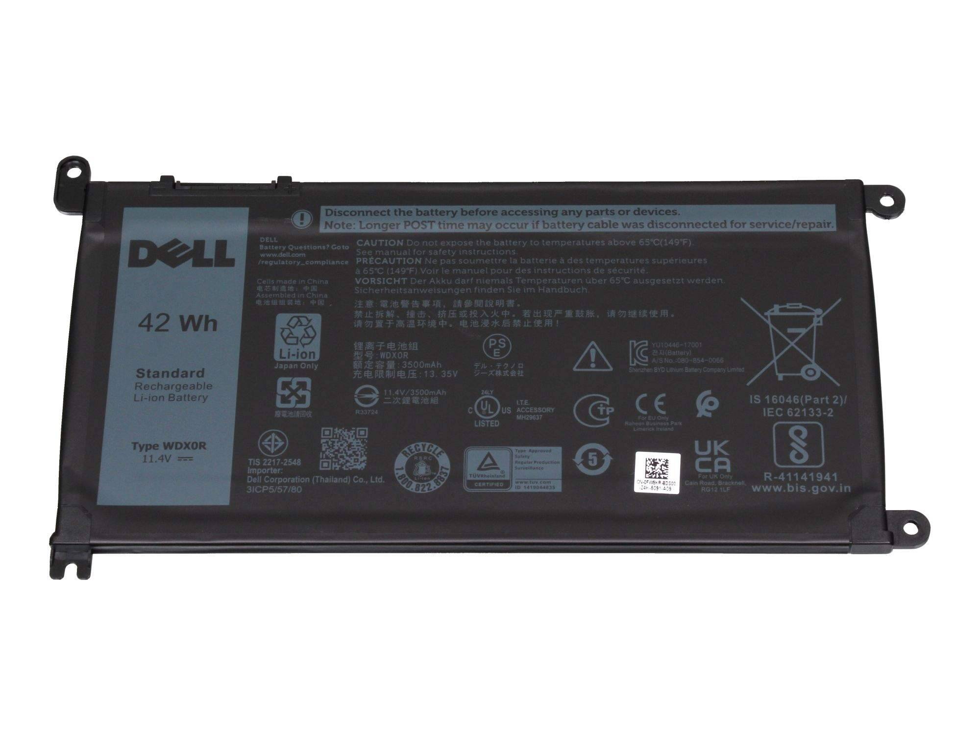 Dell Laptop-Batterie - Lithium-Ionen - 3 Zellen - 42 Wh