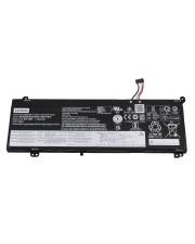 Schwarzes rechteckiges Laptop-Akku-Pack mit Verbindungskabel und Sicherheitsetiketten auf weißem Hintergrund.