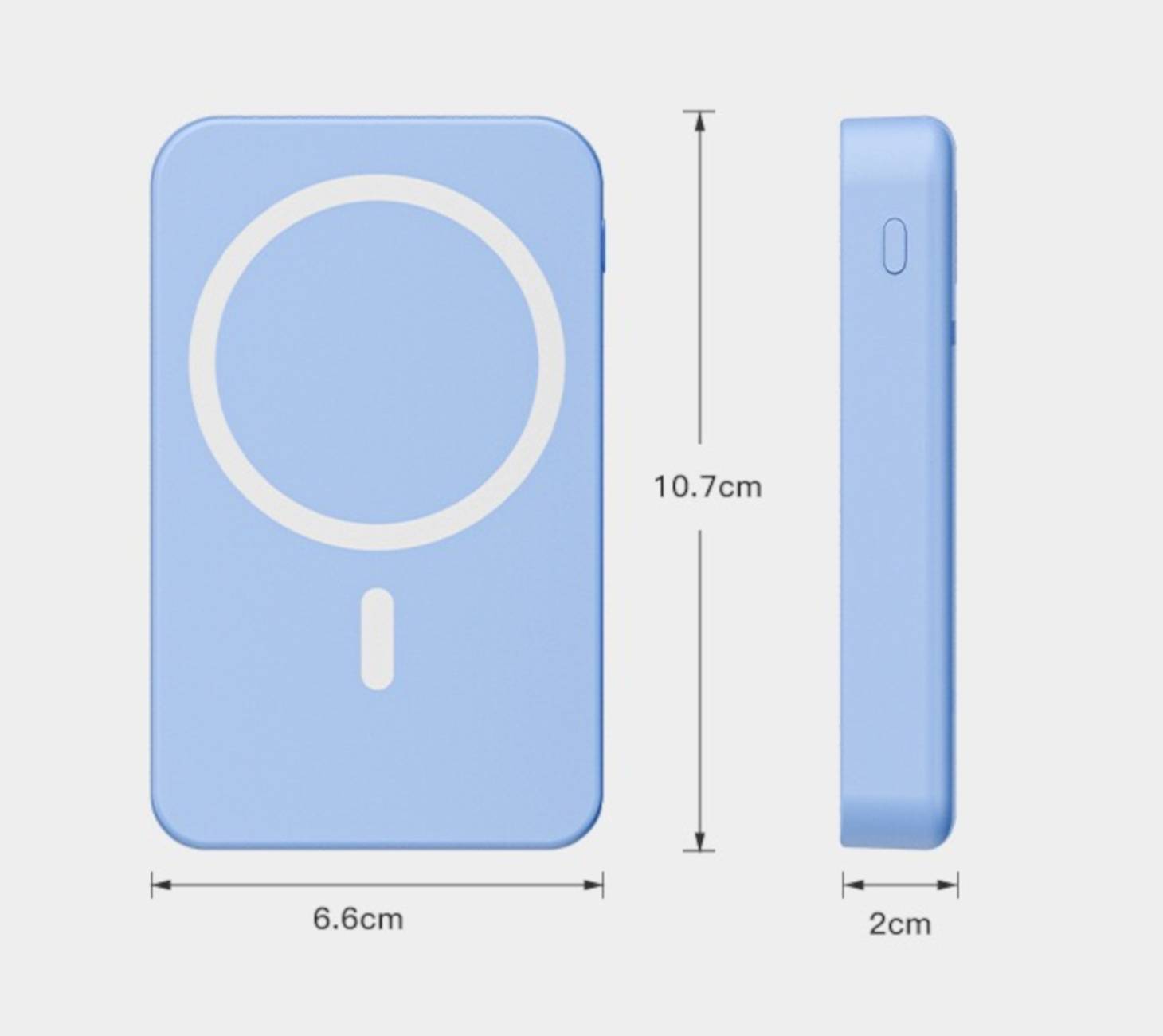 Powerbank Magnetic mit Kabel 10000mAh (Weiß)