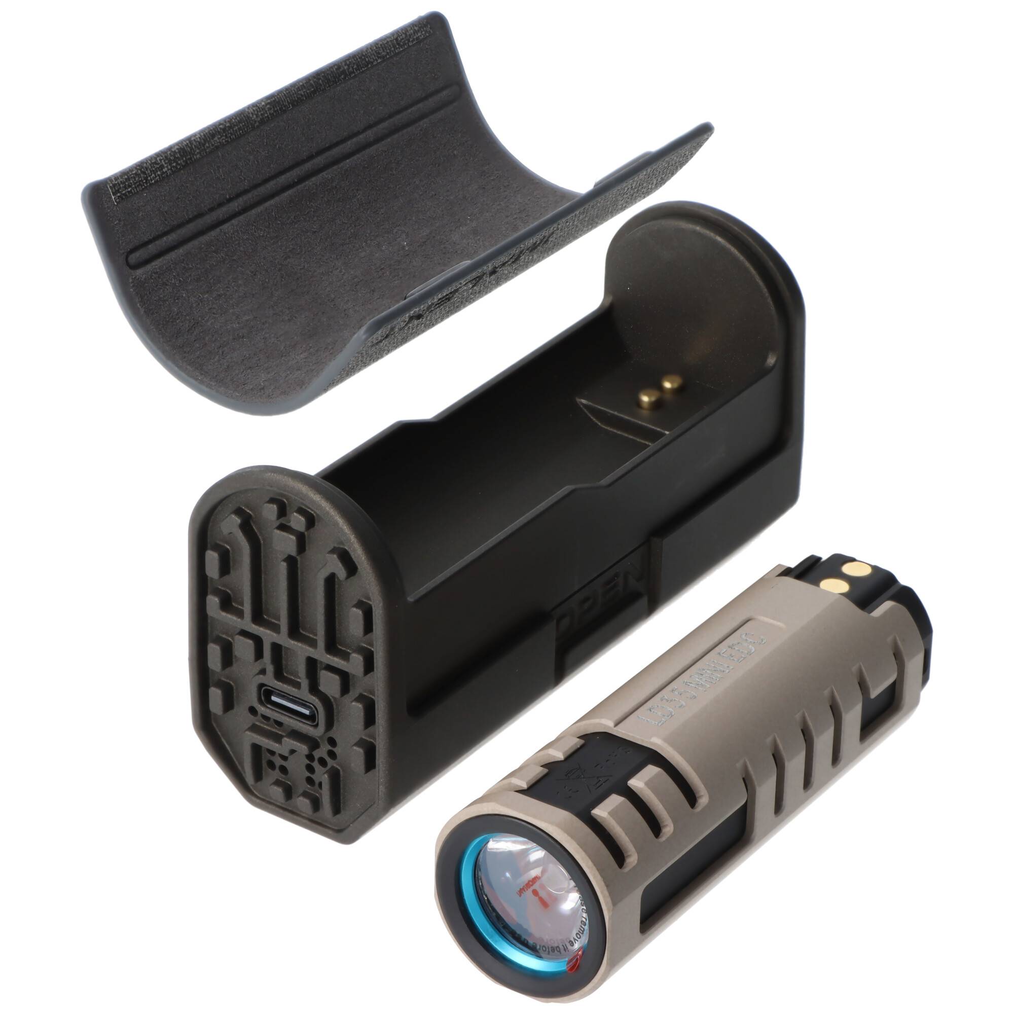 Imalent LD35 LED-Taschenlampe, Premium Edition mit Ladebox, bis zu 1200 Lumen, grau