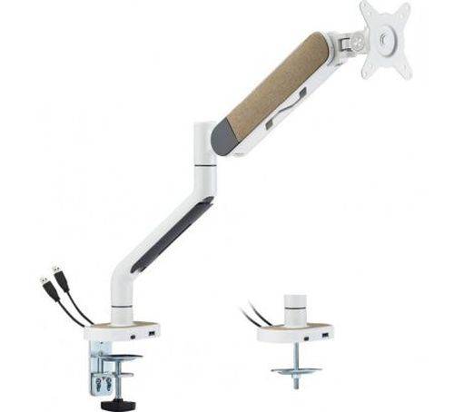 Dacomex Tischhalter für 1 Flachbildschirm 43 - 89 cm (17 Zoll - 35 Zoll), weiß