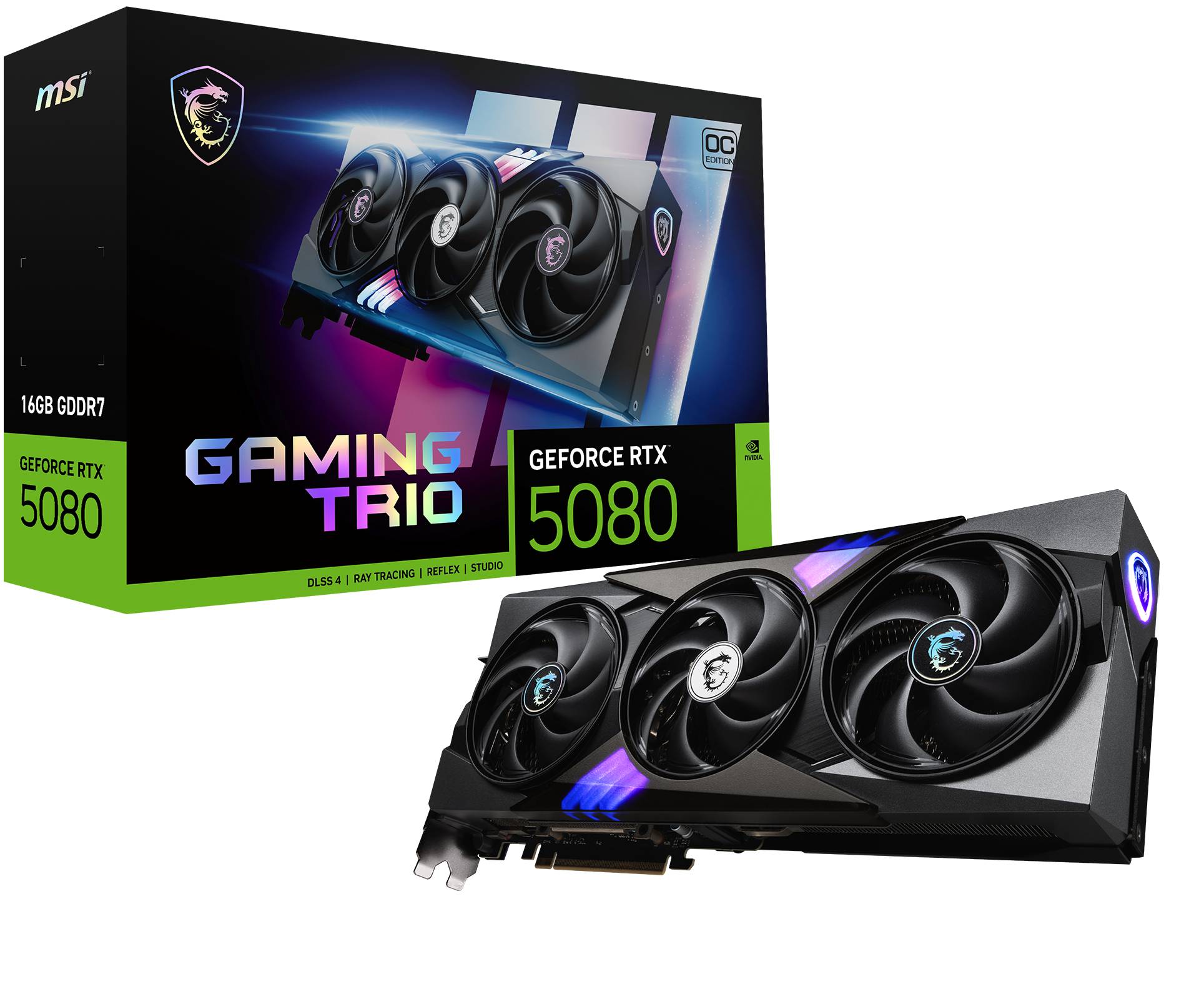 MSI - GeForce RTX 5080 16G GAMING TRIO OC - VGA - PCI-E x16