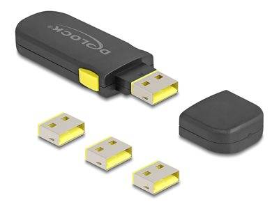DELOCK USB Port Blocker Set für USB Typ-A Buchse 4 Stück Multimedia-Technik Gehäusezubehör