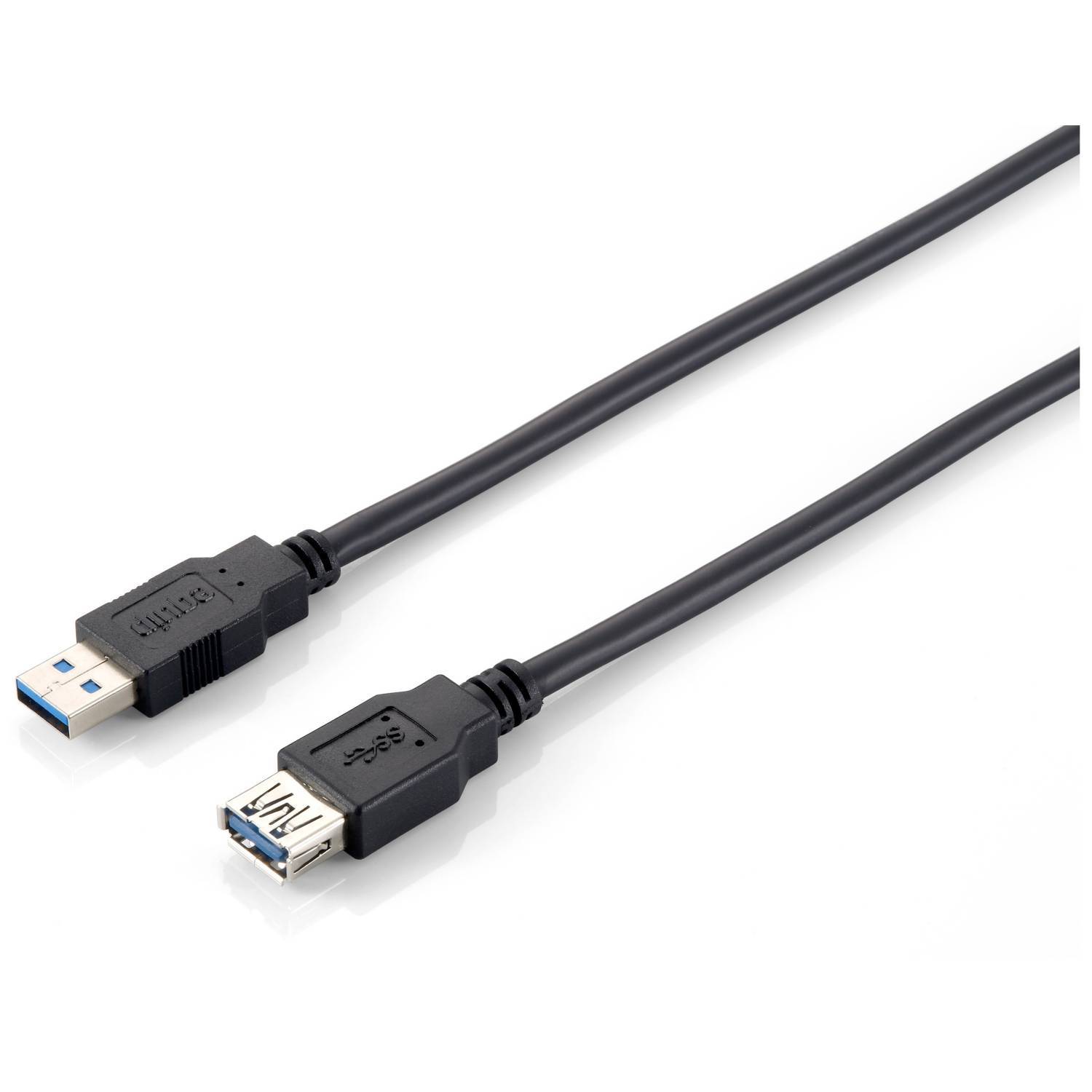 Equip Kabel USB-A3.0->A Erweiterung St/Bu 2.00m schwarz Polybeutel Multimedia-Technik USB-Kabel